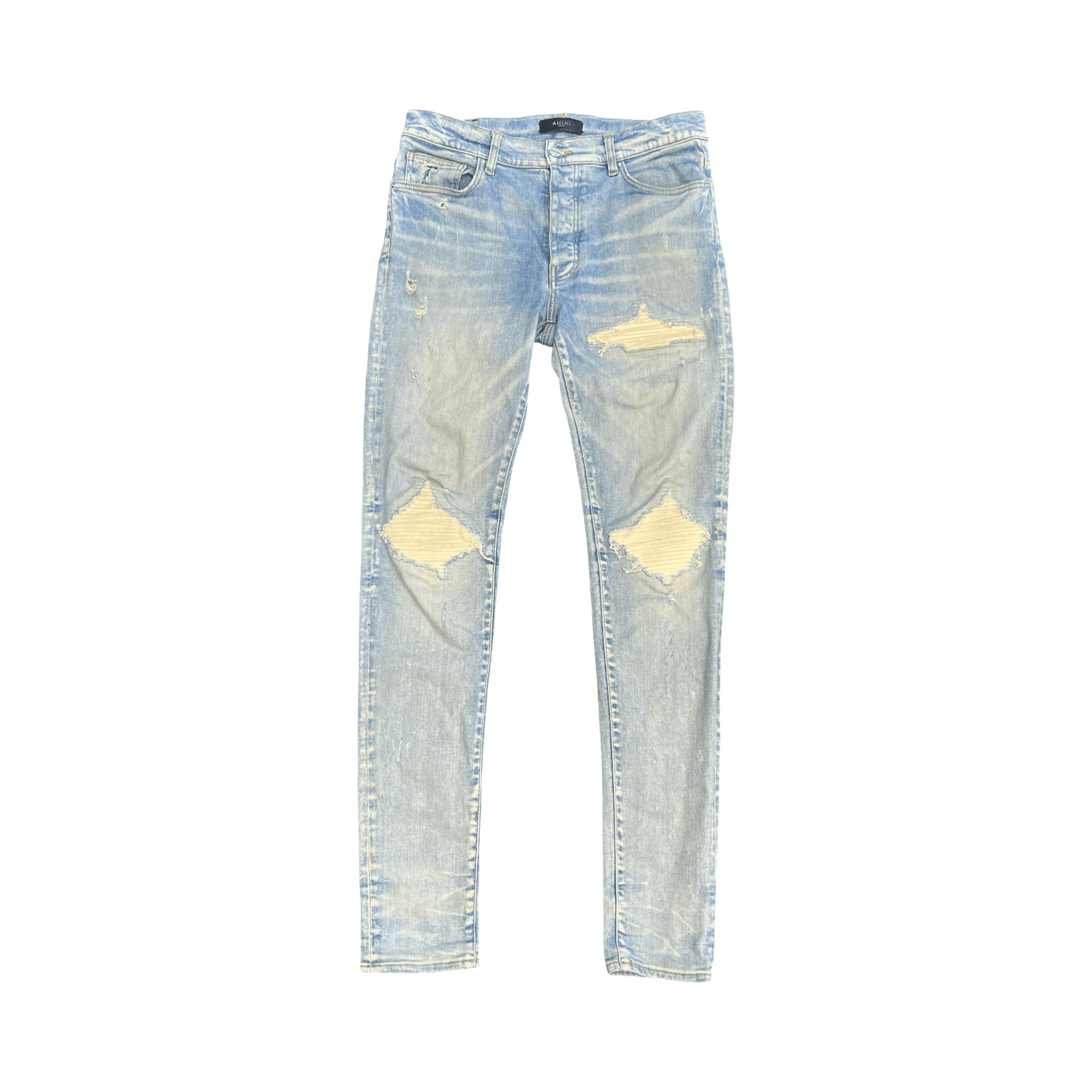 Amiri MX1 Leather Patch Jeans Clay — photo 1 of 2