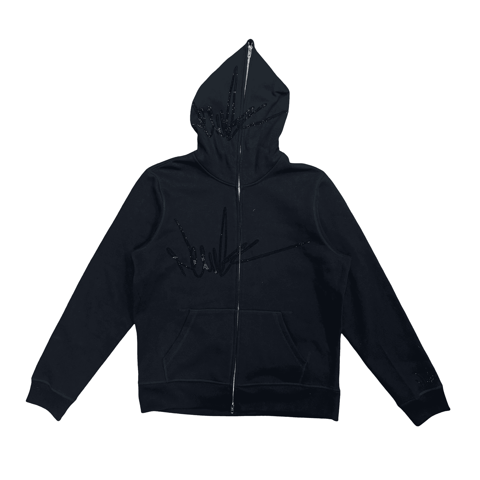 New Yrrk Black Crystal Logo Zip Up Hoodie Black — photo 1 of 2