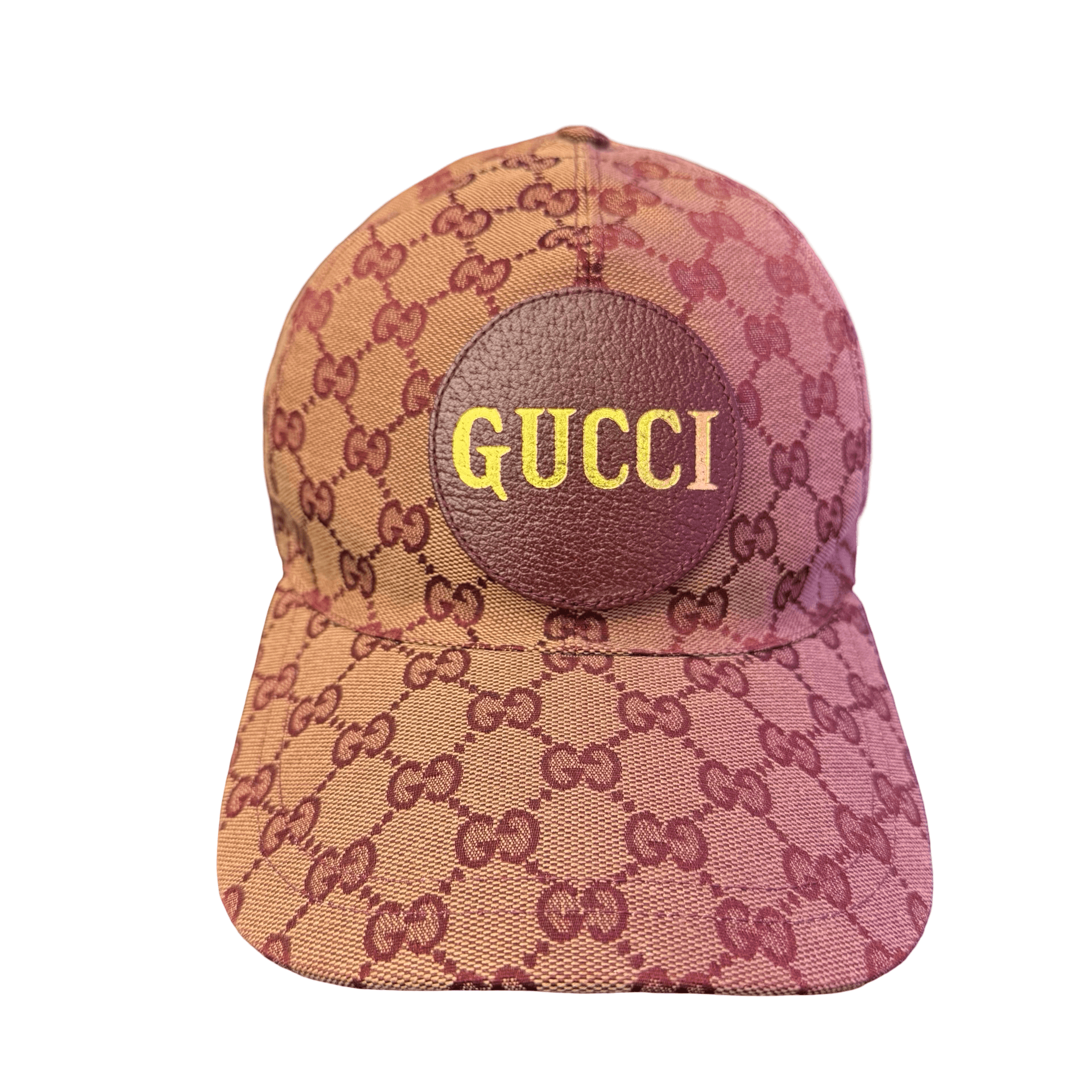 Gucci GG Canvas Velcro Strap Baseball Cap Bordeaux — photo 1 of 4
