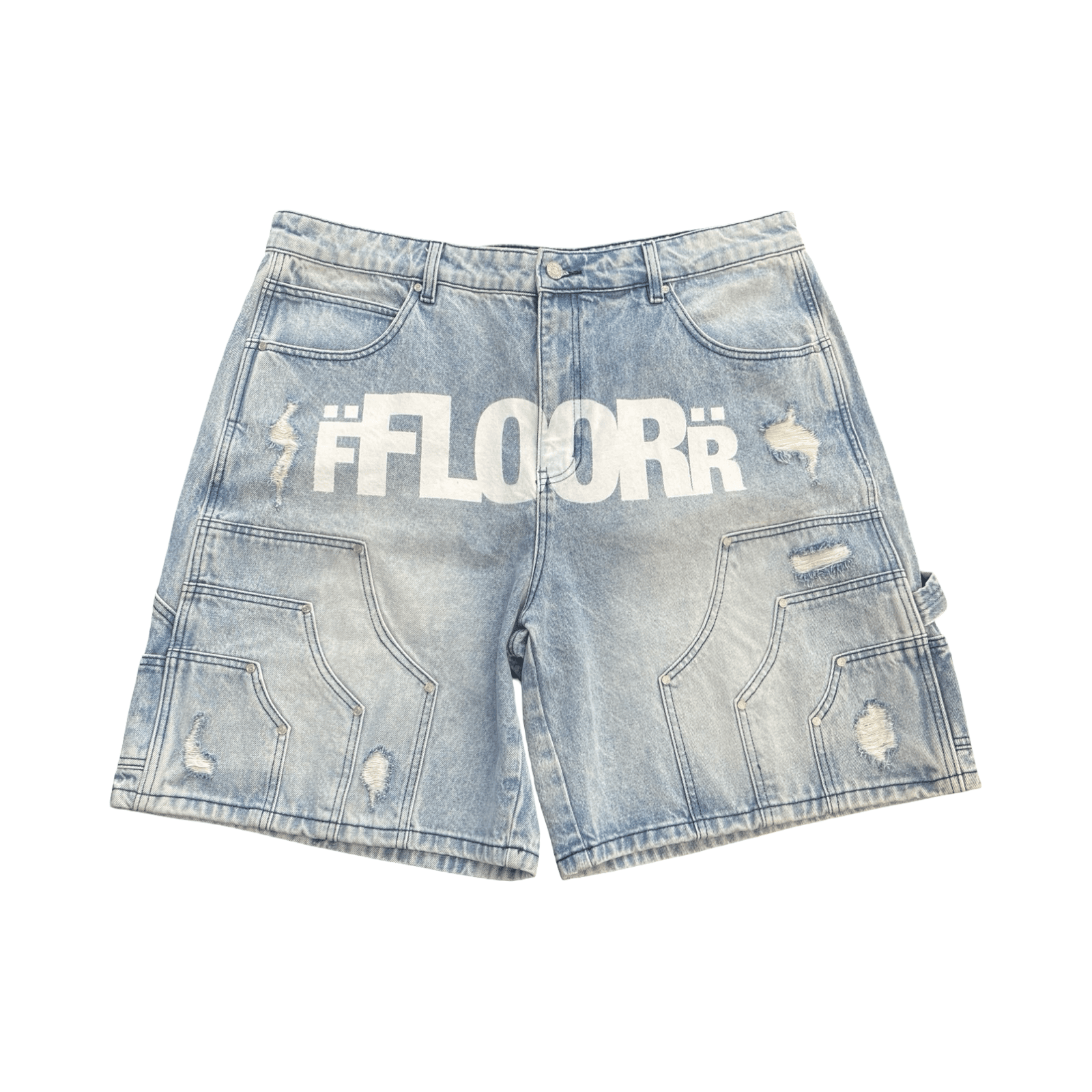 Floor 914 Uniform Jean Shorts Light Wash — photo 1 of 2