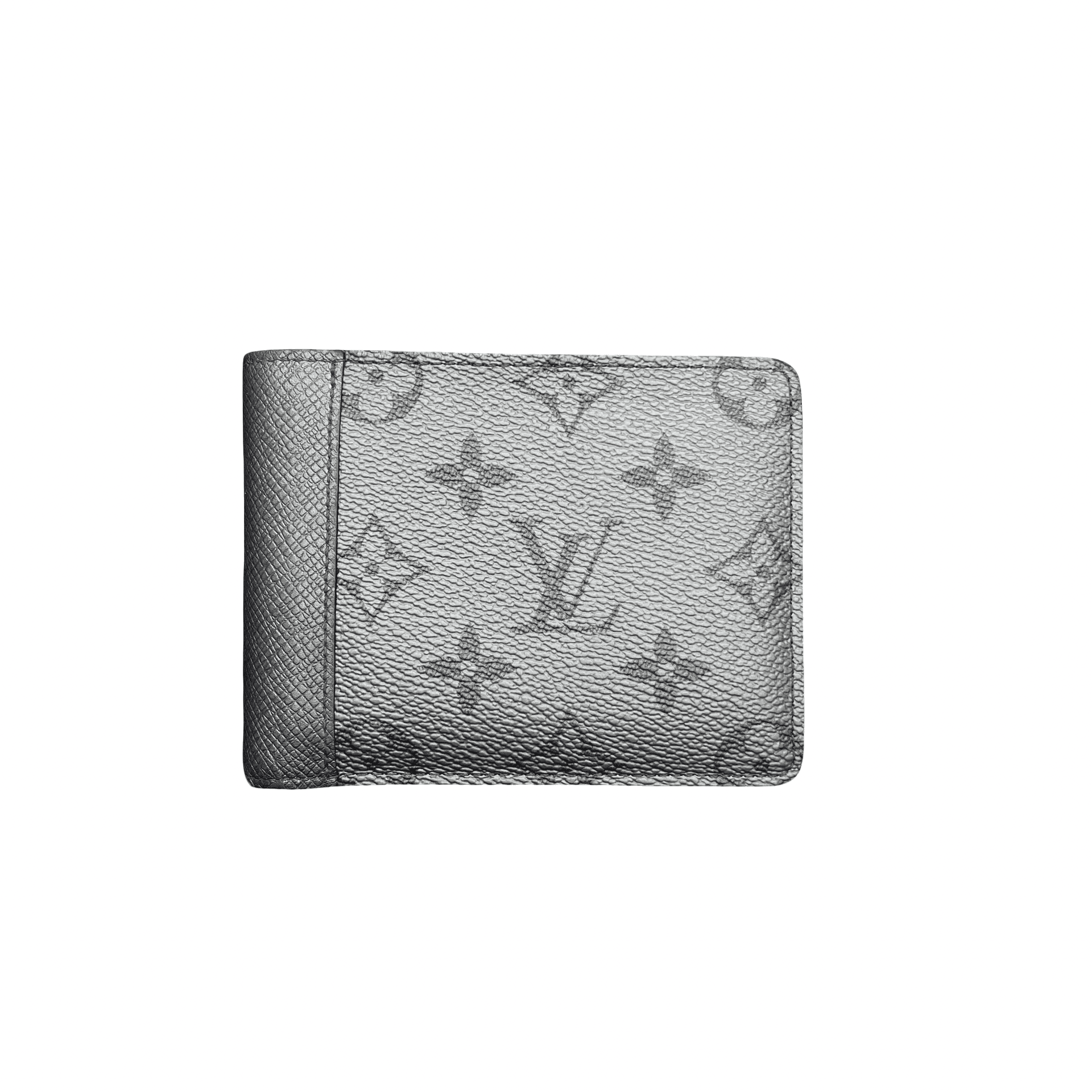 Louis Vuitton Taigarama Silver Gunmetal Monogram Compact Wallet