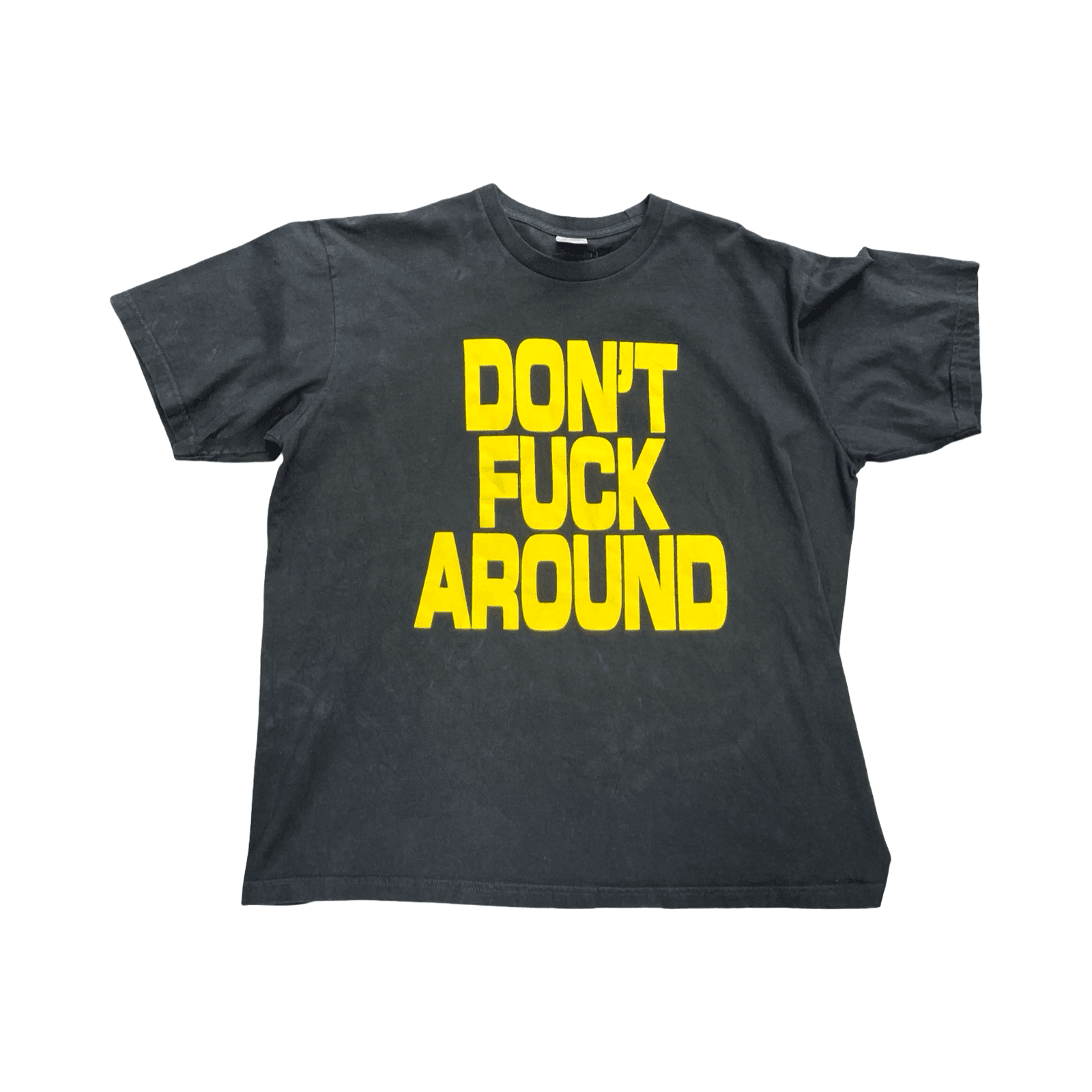 Supreme Don't F*ck Around Black Yellow T Shirt — photo 1 of 2