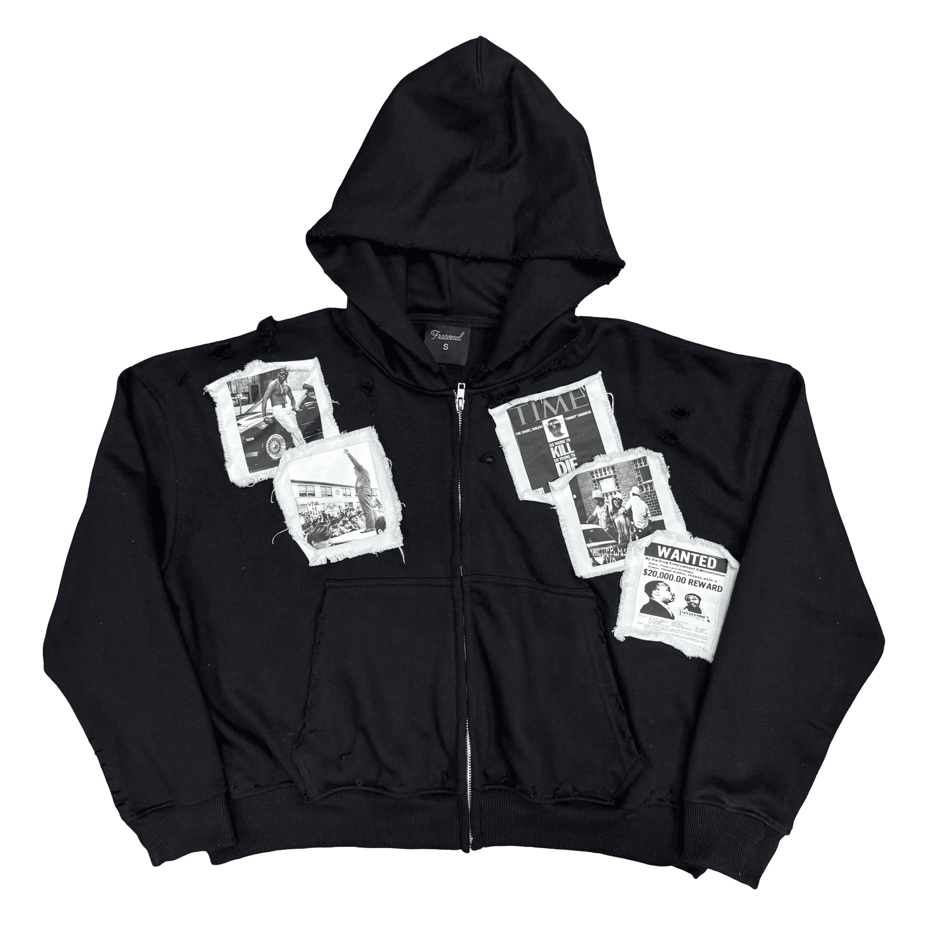 Fraternal Desires WATTBA Zip Up Hoodie Black — photo 1 of 2