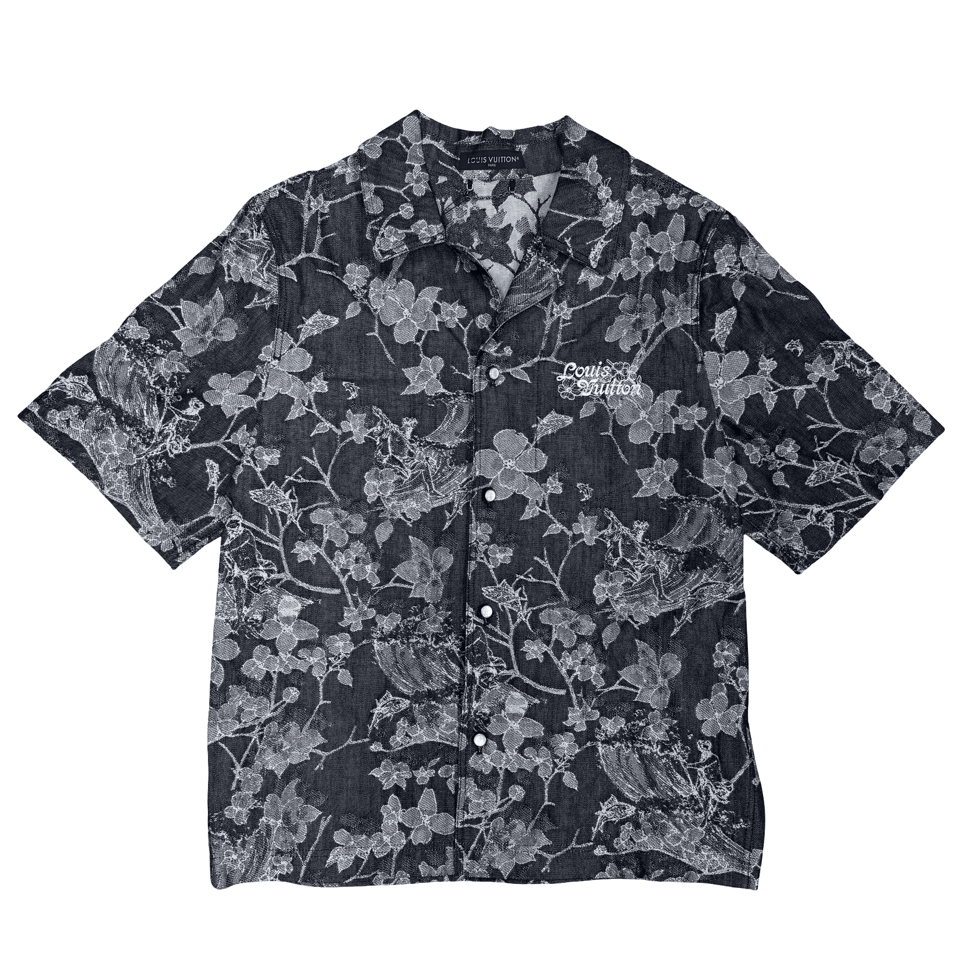 Louis Vuitton Jacquard Denim Floral Shirt Blue — photo 1 of 2