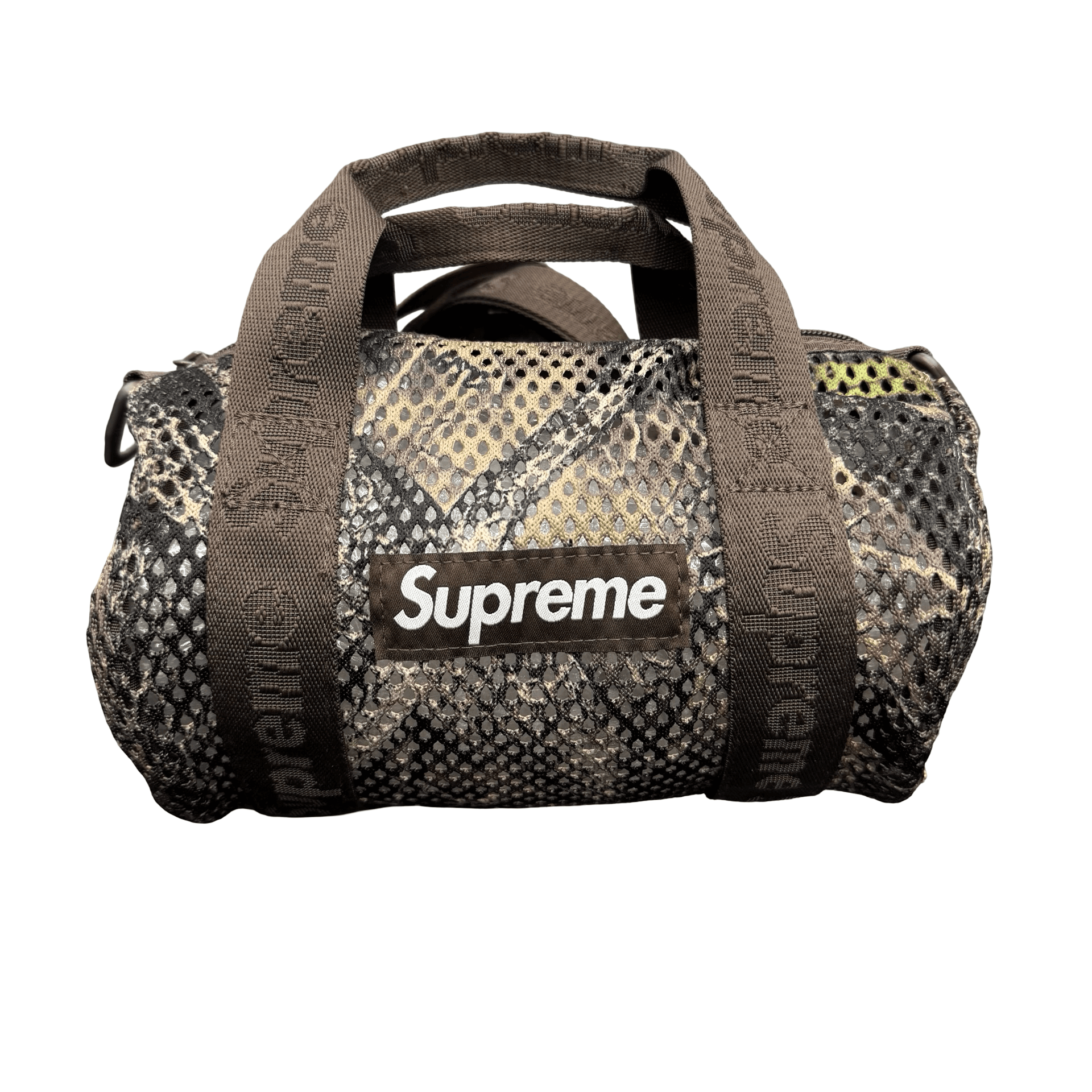 SS25 Supreme Mesh Mini Duffle Bag True Timber Kanati Camo