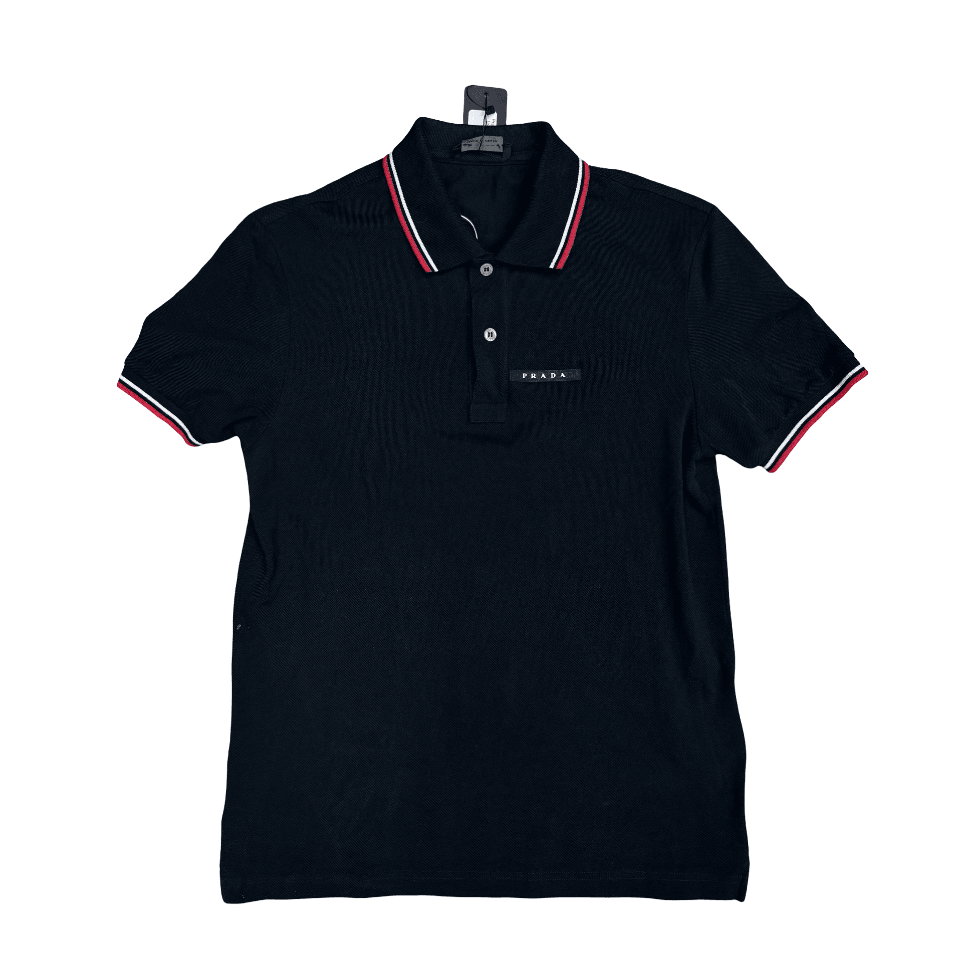 Prada Cotton Piqué Short Sleeve Polo Tee Navy — photo 1 of 2