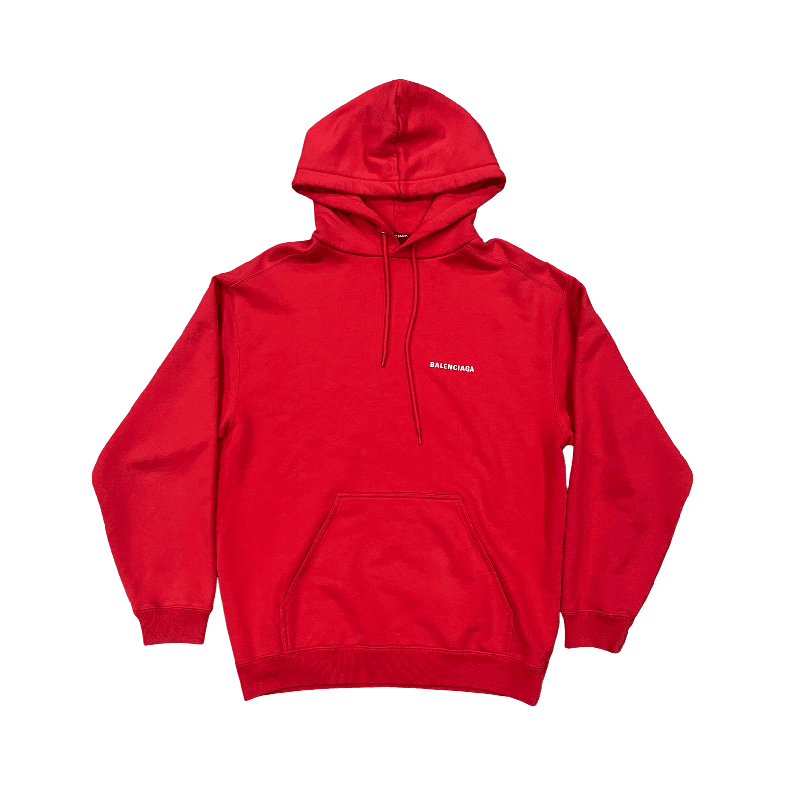 Balenciaga Front & Rear Logo Hoodie Red