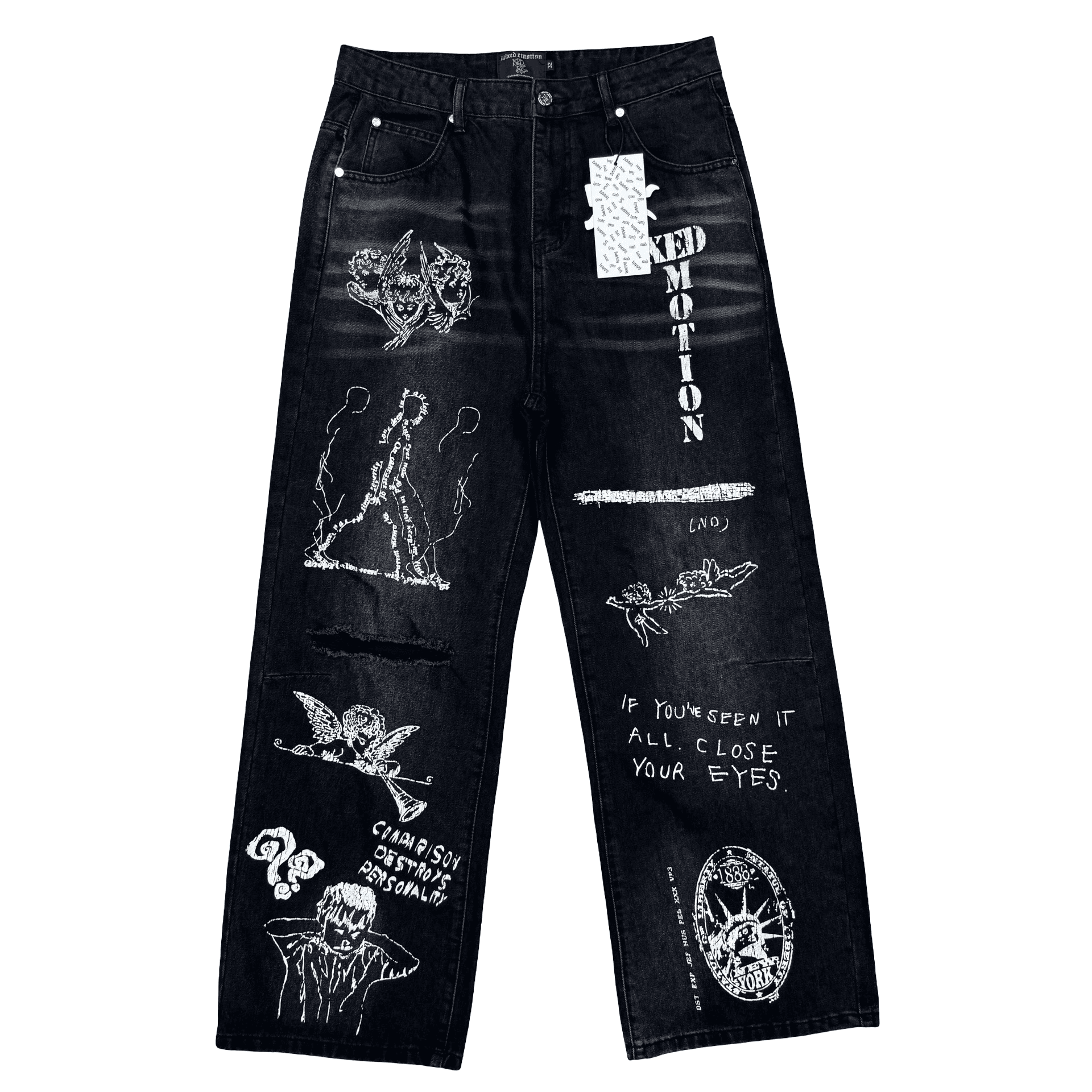 Mixed Emotions Canvas Denim Jeans Black — photo 1 of 2