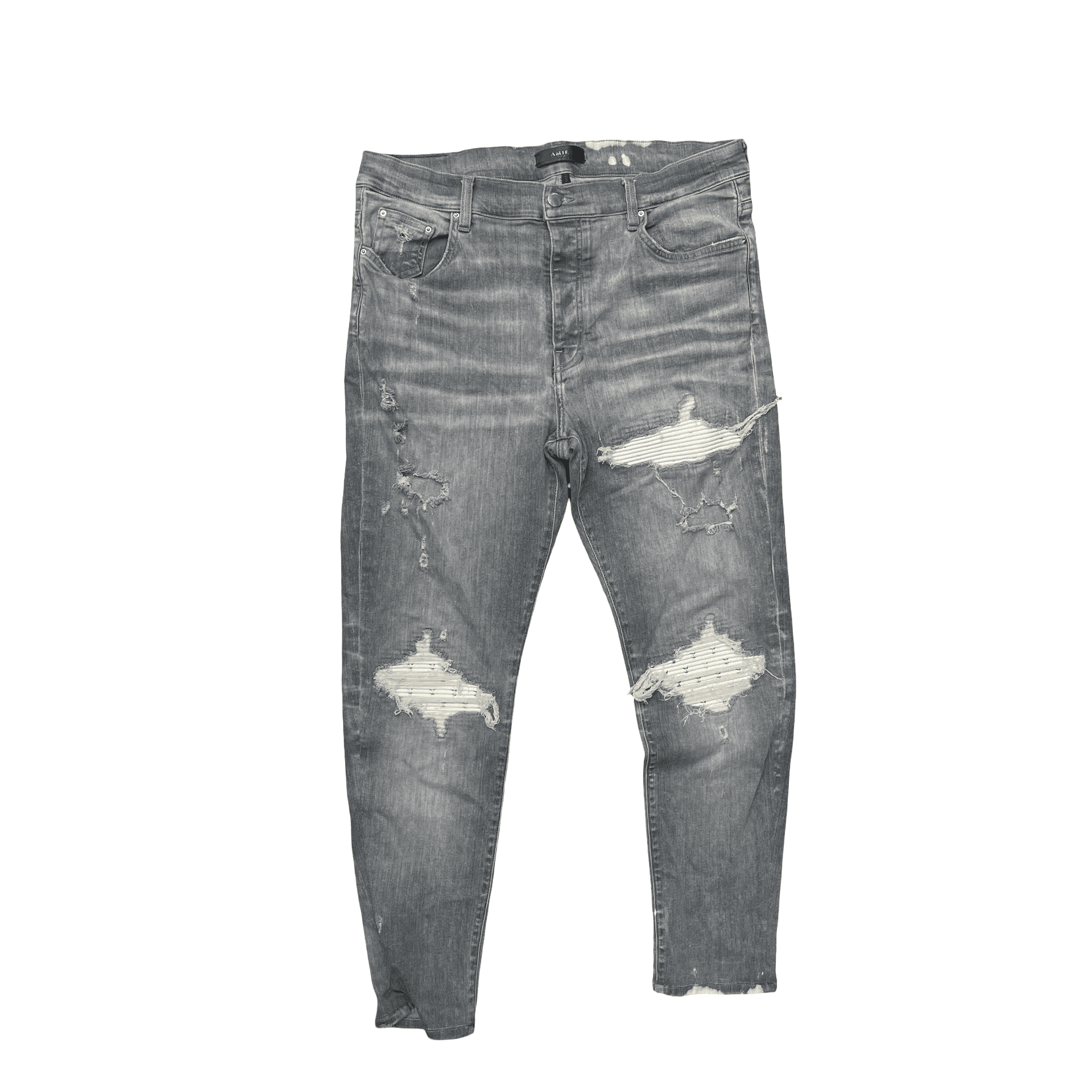 (Tailored) Amiri MX1 Distressed Jeans Playboy Grey White — photo 1 of 2