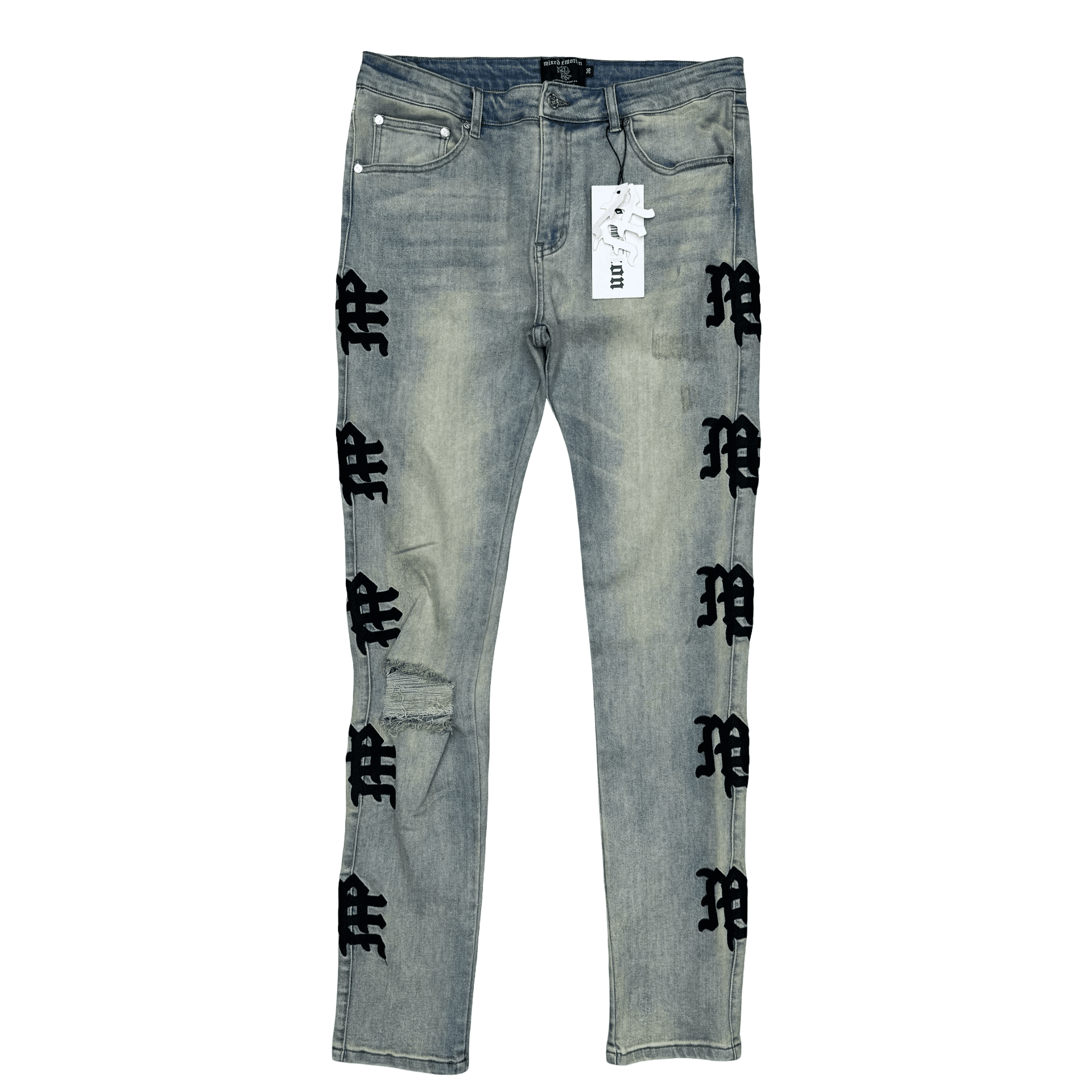 Mixed Emotion Logo Patch Desert Jeans Light Wash — photo 1 of 2