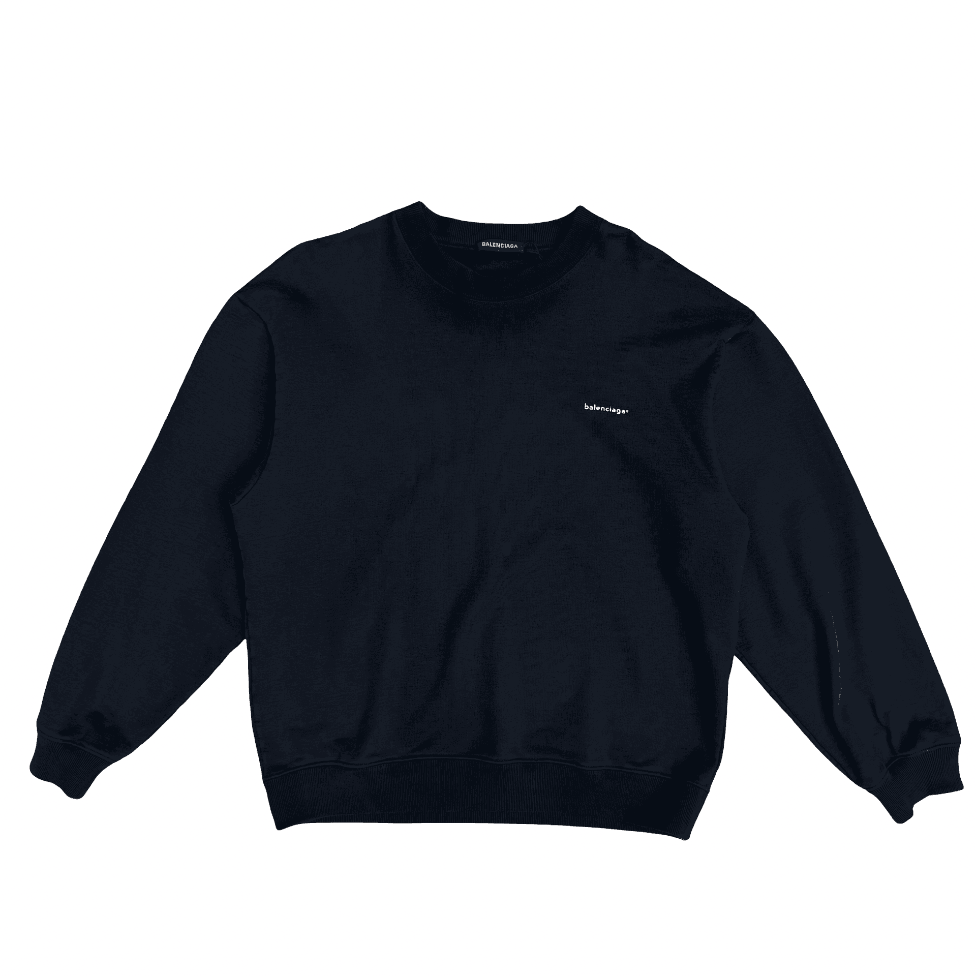 Balenciaga Small Logo Crewneck Sweatshirt Black — photo 1 of 2