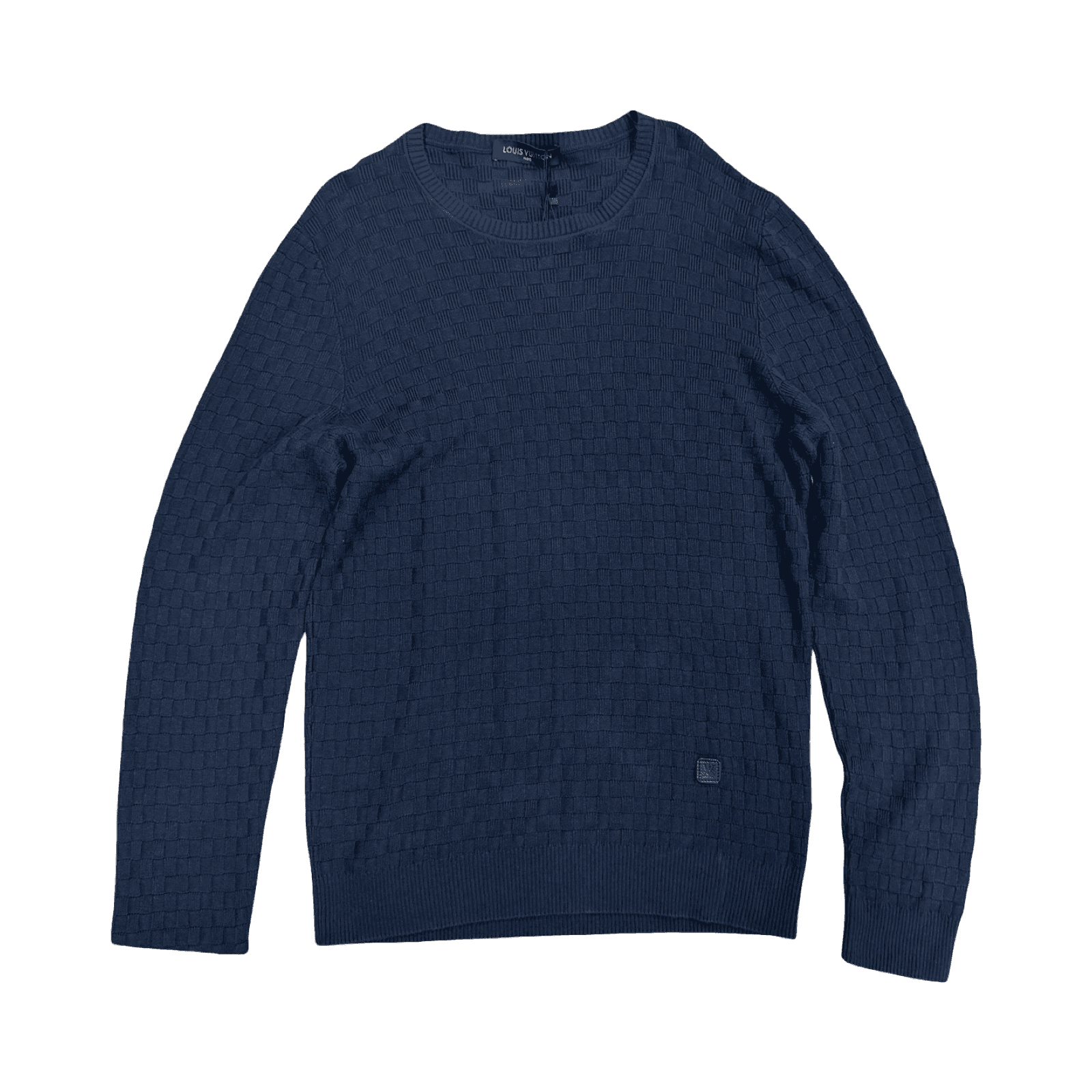 Louis Vuitton Signature Wool Crewneck Sweater Blue — photo 1 of 2