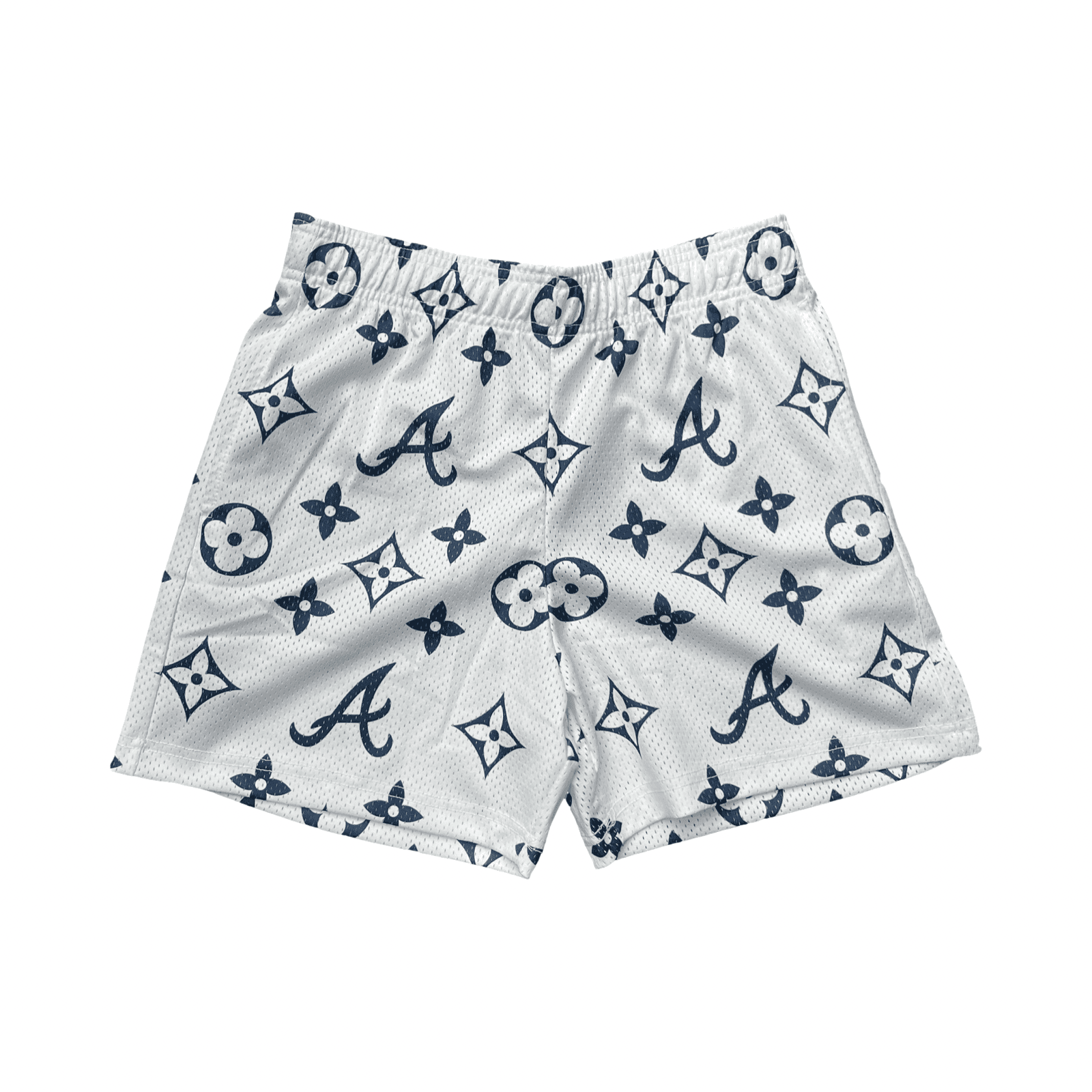 Bravest Studios Mesh Shorts White Navy Blue