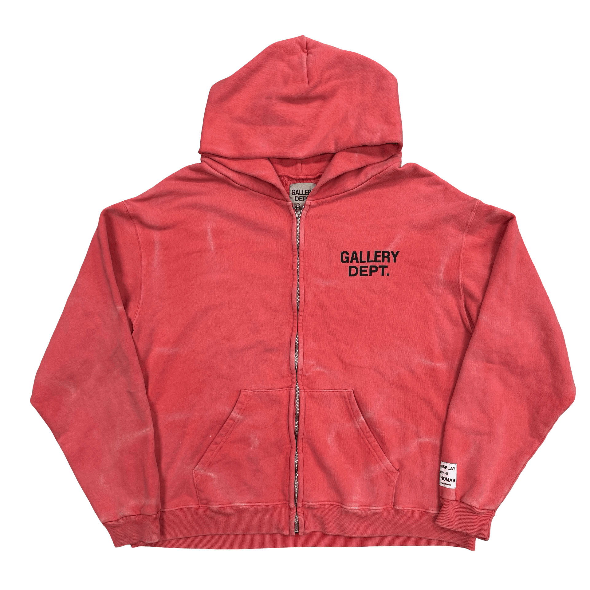 Gallery Dept. Zip Up Hoodie Sun Faded Red