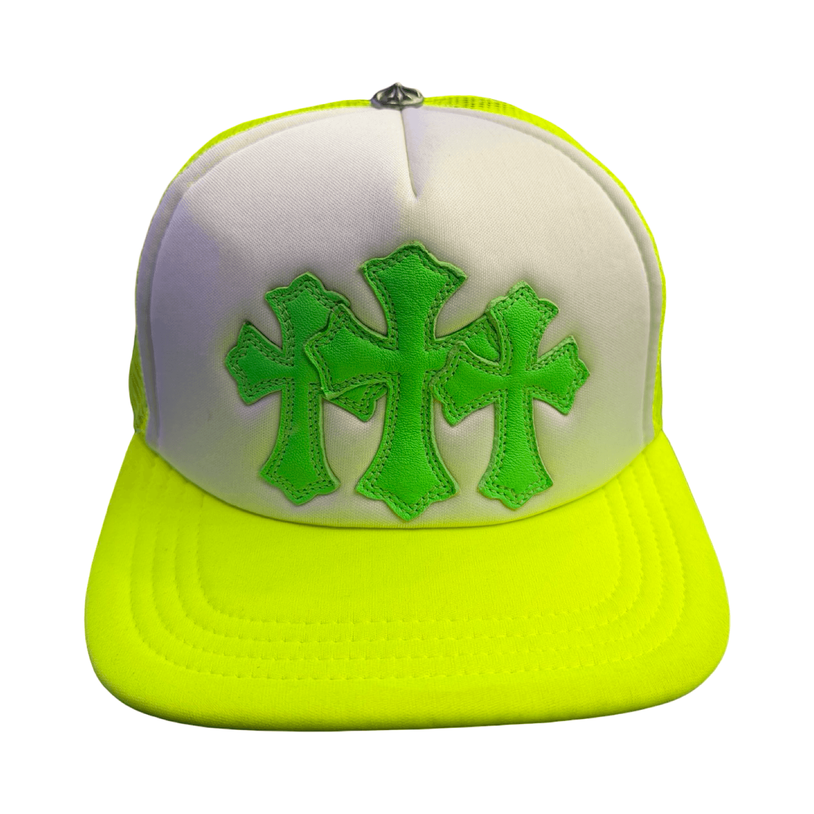 Chrome Hearts Cemetery Cross Hat Trucker Neon