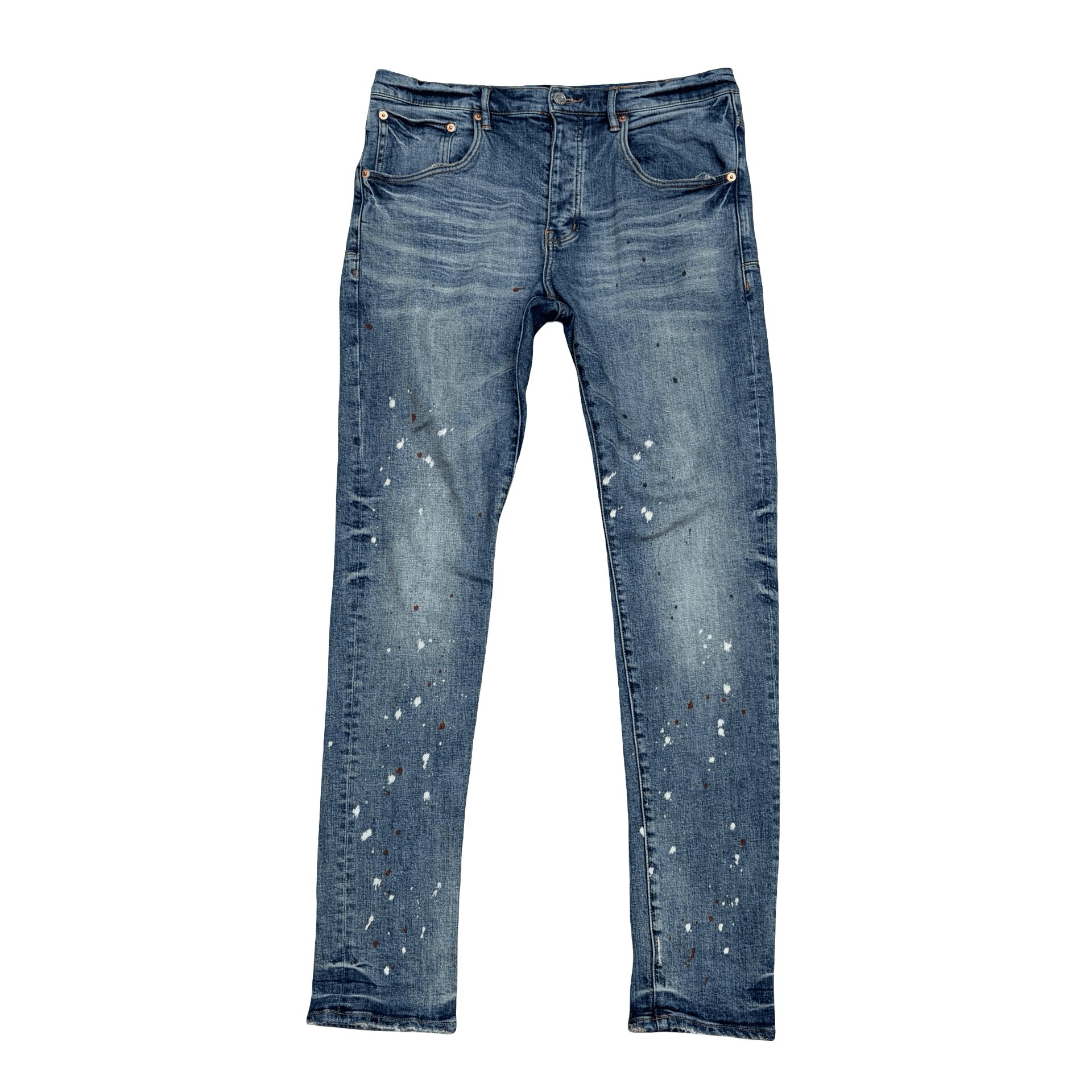 Purple Brand Paint Splatter Jeans Indigo — photo 1 of 2