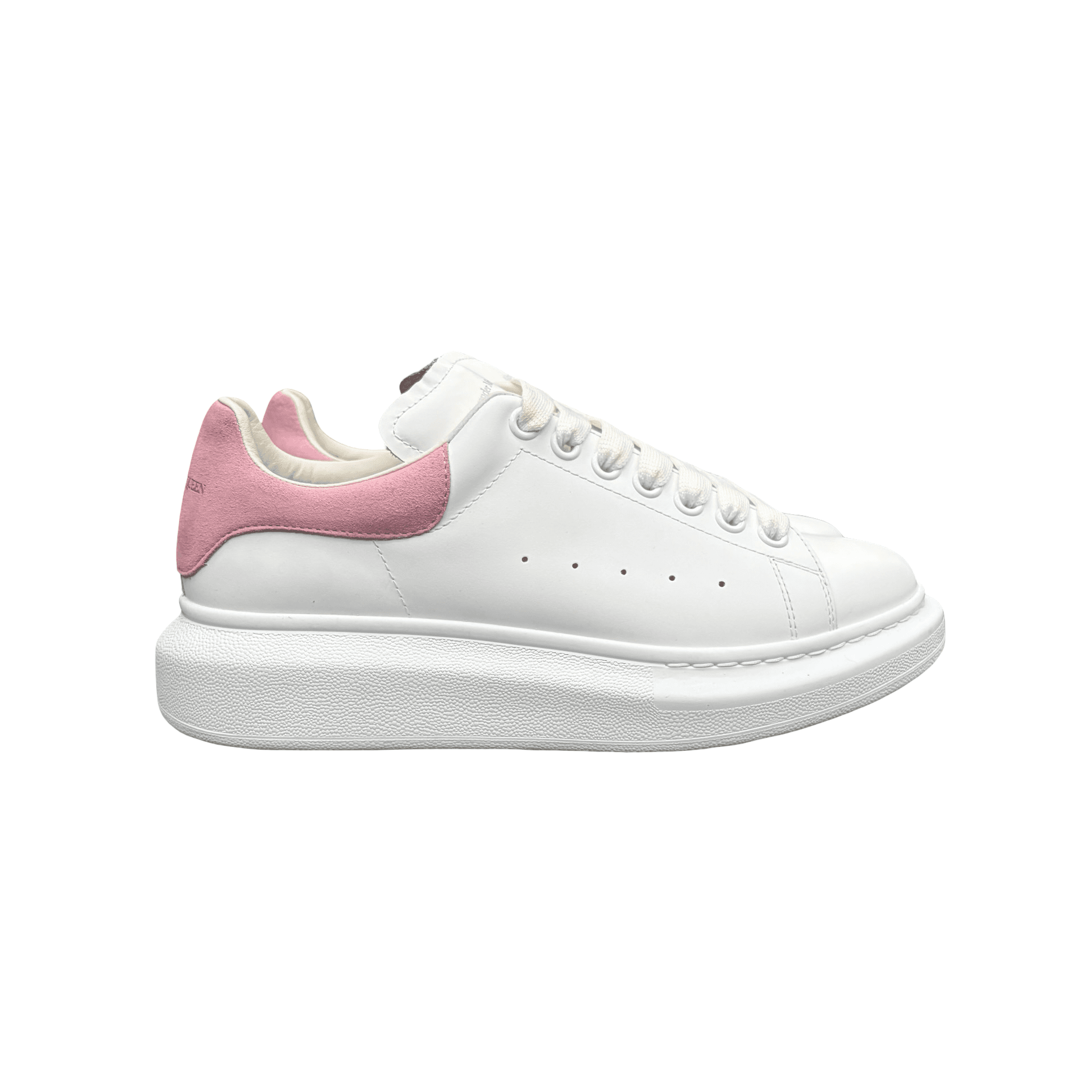 WMNS Alexander McQueen Oversized White Pink Suede