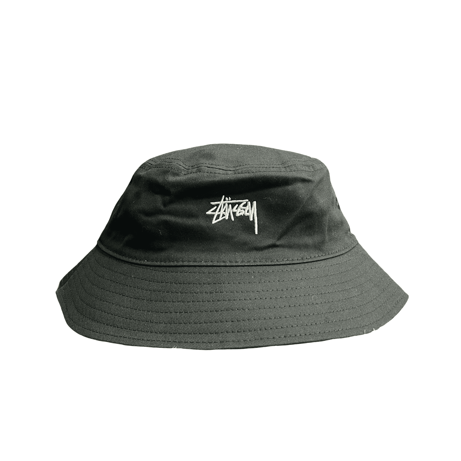Stussy Embroided Logo Bucket Hat Black