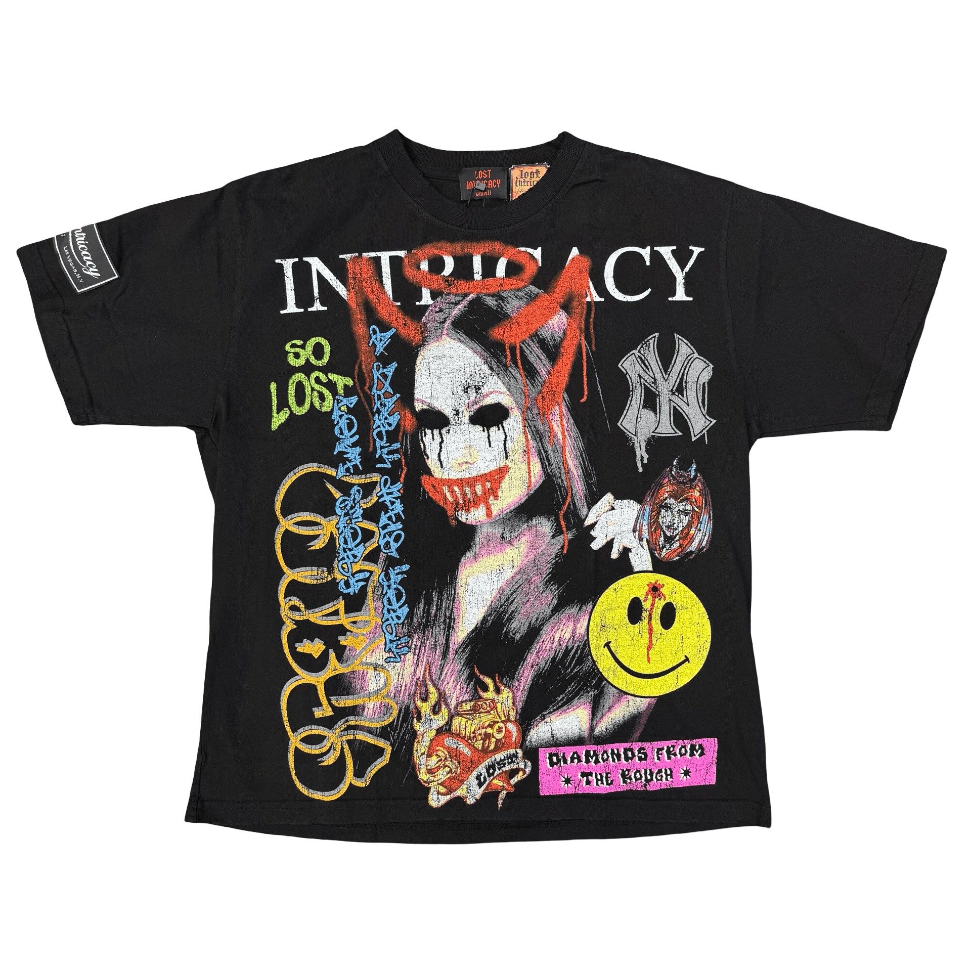 Lost Intricacy Front Page Meg T-Shirt Black