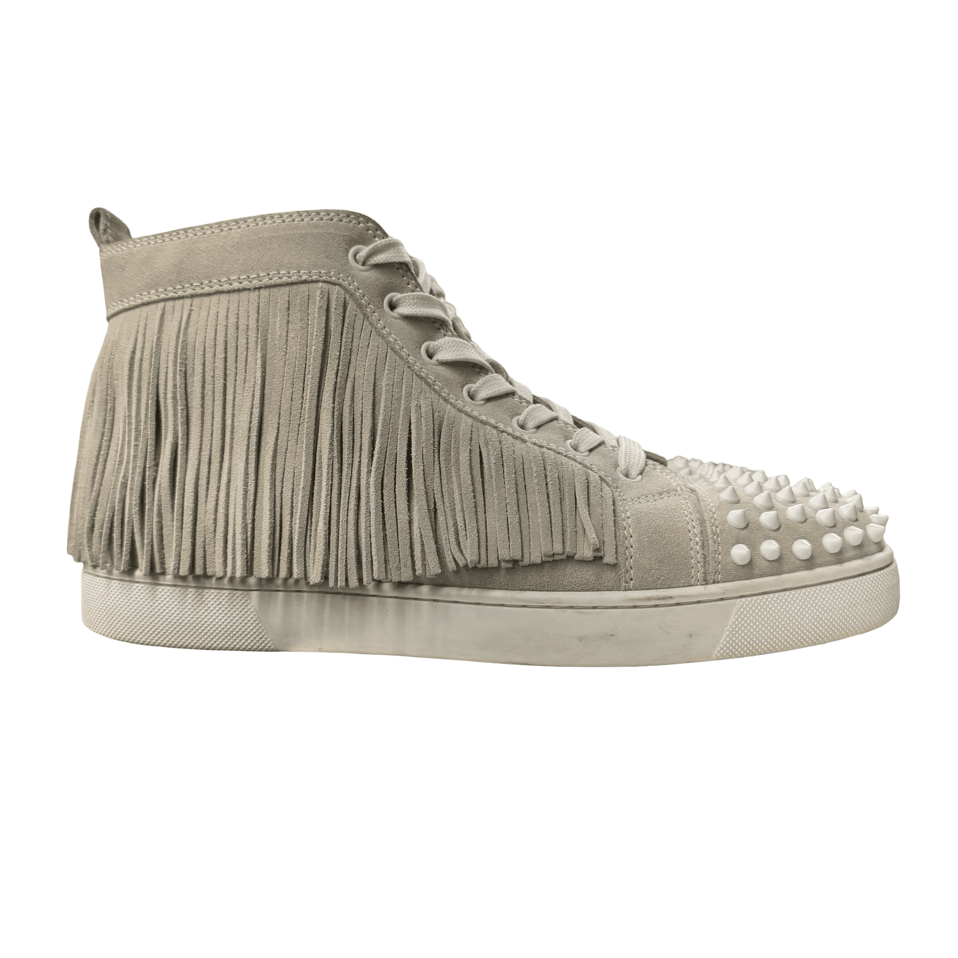 Christian Louboutin Coachelito High Top Suede Sneakers White — photo 1 of 7