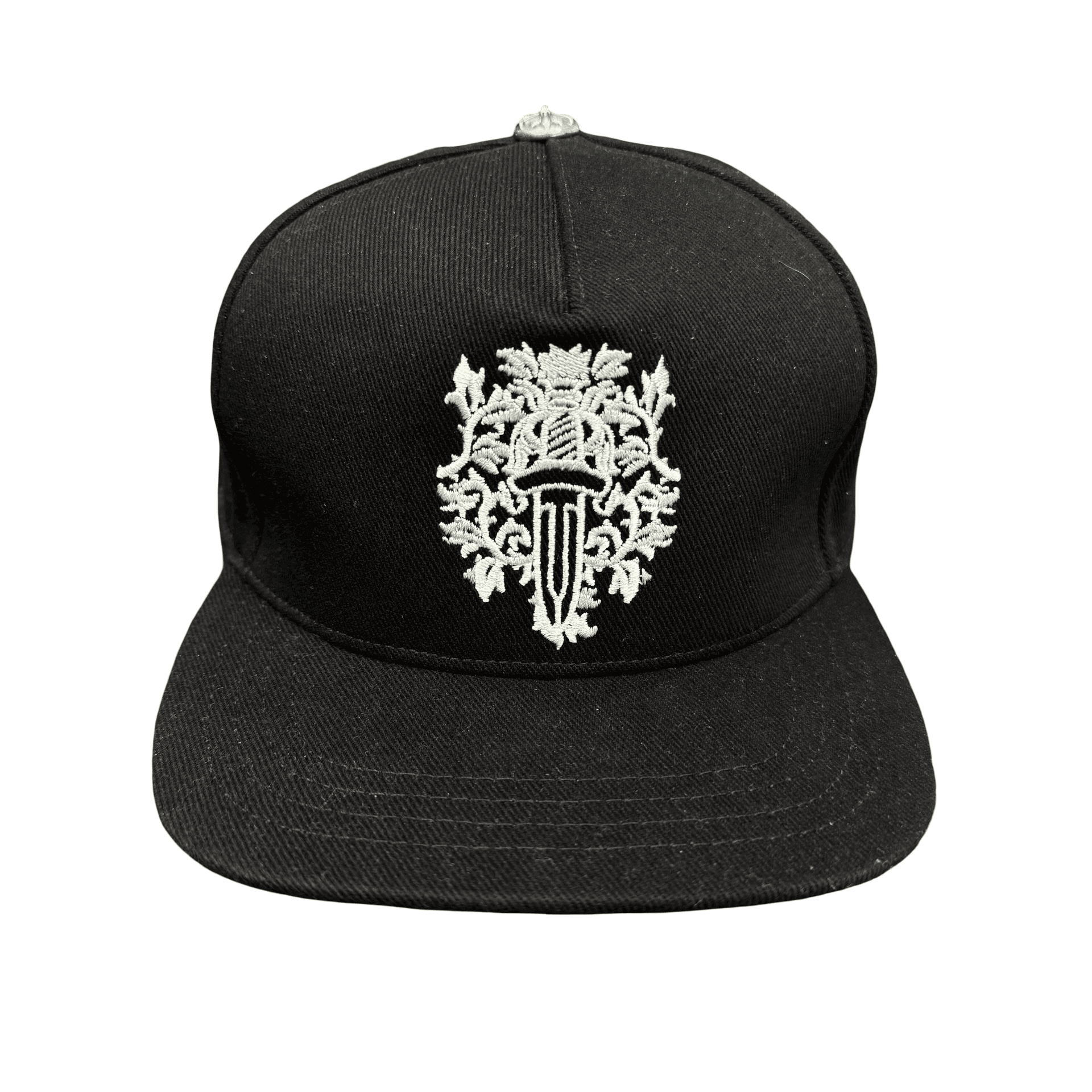 Chrome Hearts Dagger Denim Baseball Hat Black White