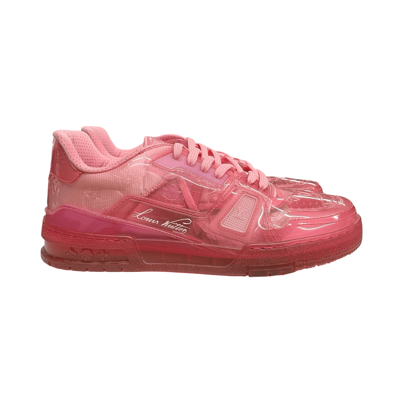 LV Transparent Trainer Sneakers Fluorescent Pink