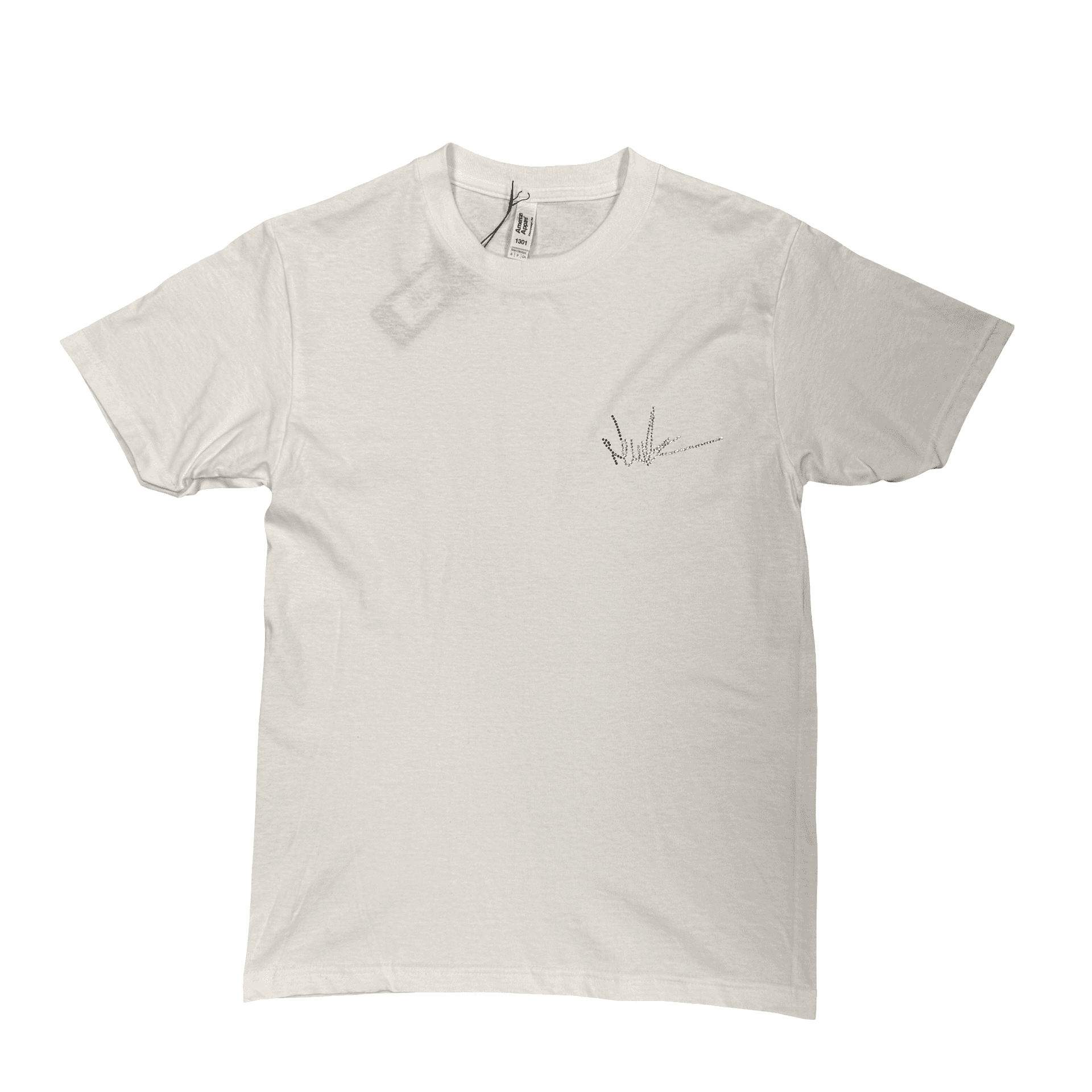 New Yrrk White Green Crystal Small Logo T-Shirt White — photo 1 of 2