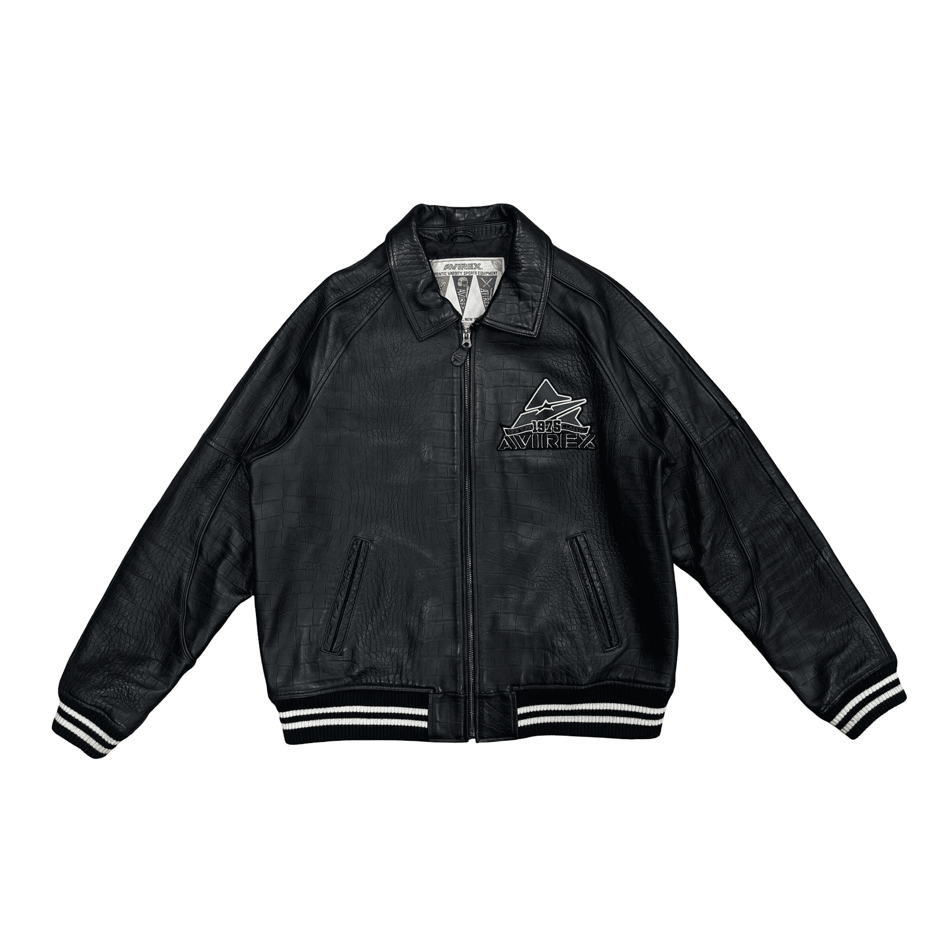 Avirex Croc Embosses Classic Jacket Black — photo 1 of 2
