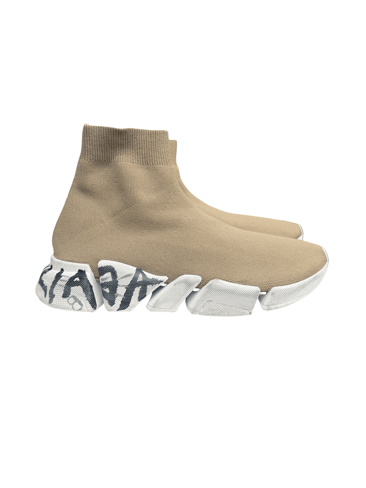 Balenciaga Speed 2.0 Graffiti Beige Sock Runner — photo 1 of 7