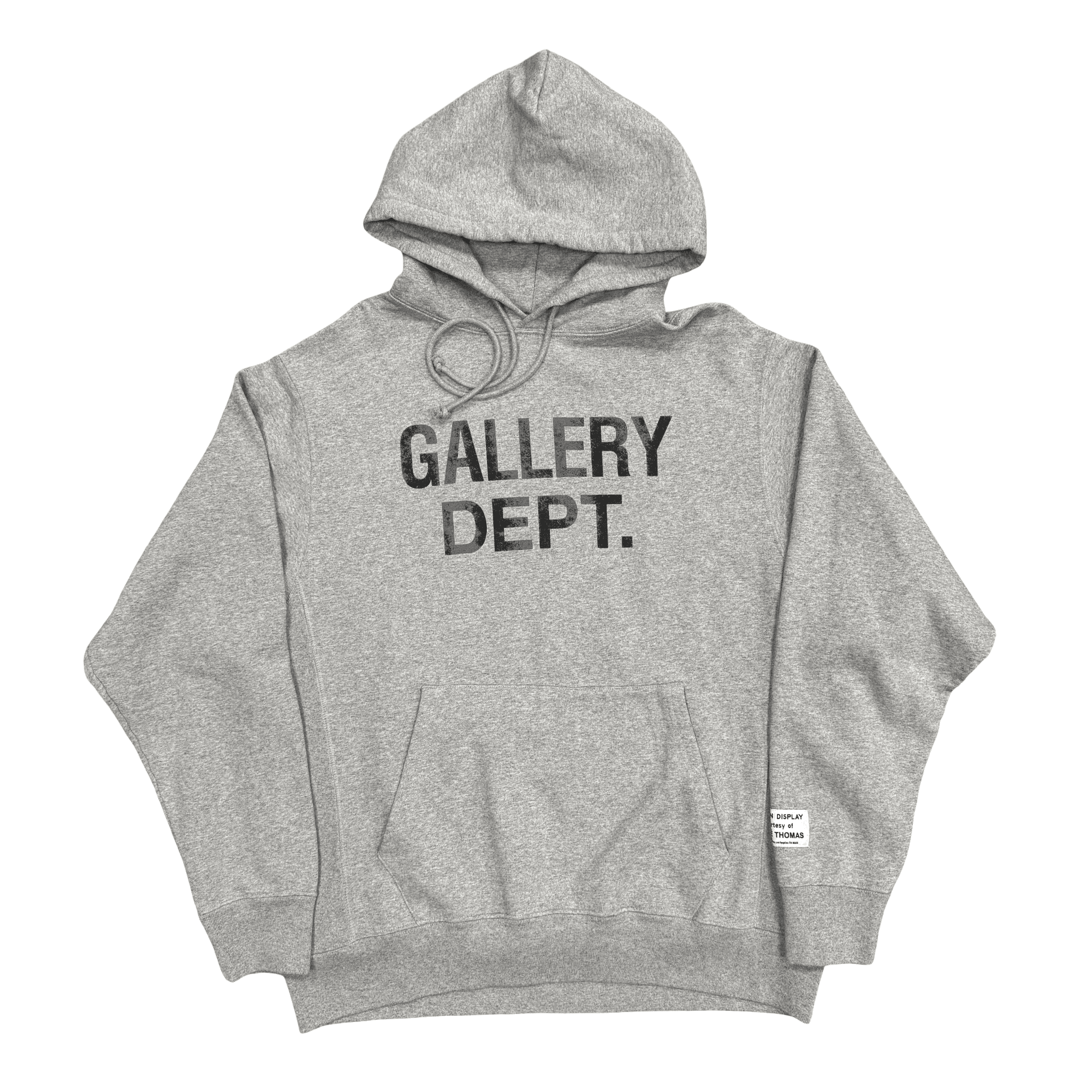 Gallery Dept. Centered Logo Hoodie Heather Grey Black