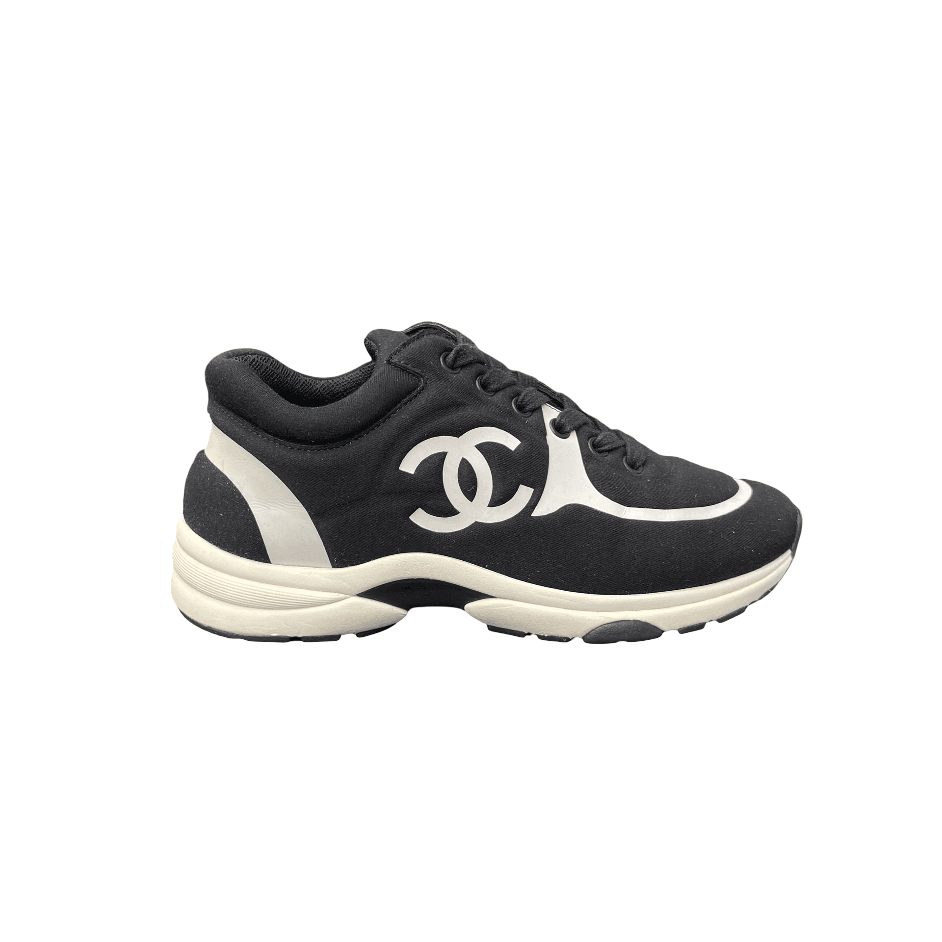 Chanel Interlocking CC Logo Neoprene Athletic Sneakers
