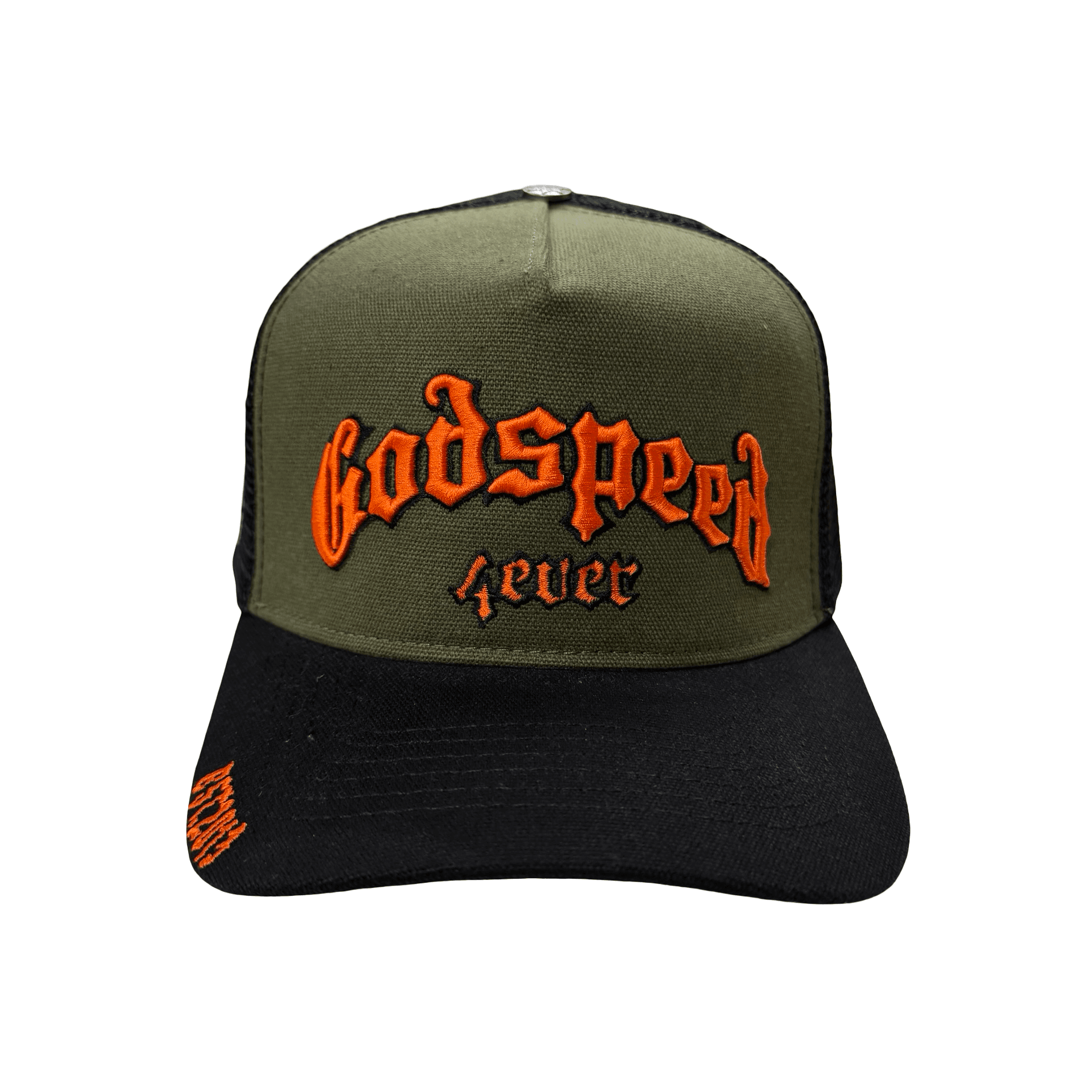 Godspeed GS Forever Trucker Hat Olive Orange