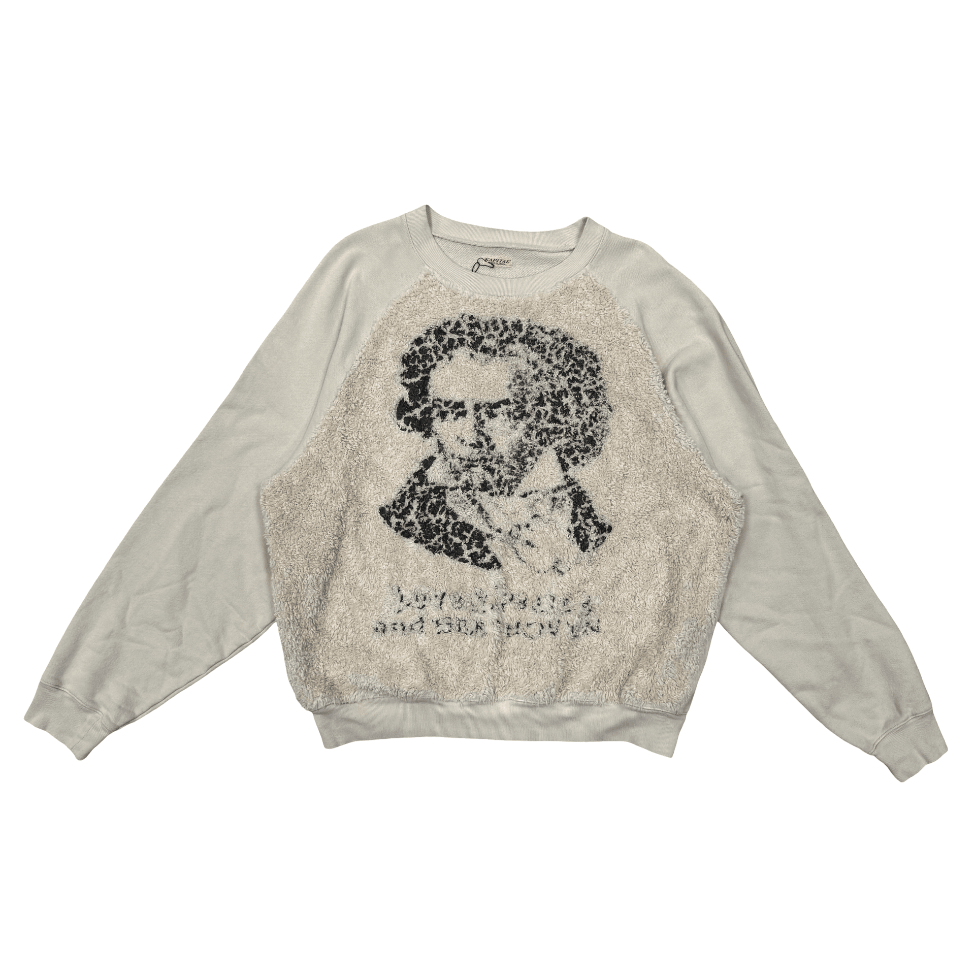 Kapital Fur Grizzly Knit Beethoven Crewneck Cream — photo 1 of 2