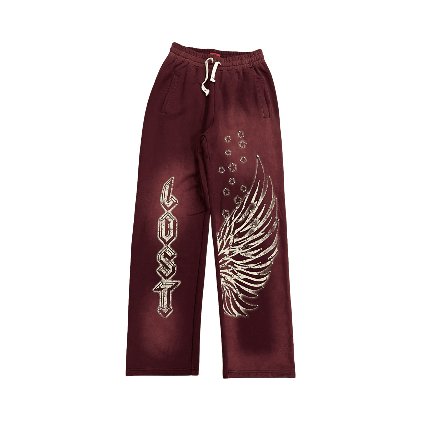 Lost Intricacy Flare Sweatpants Burgundy — photo 1 of 2