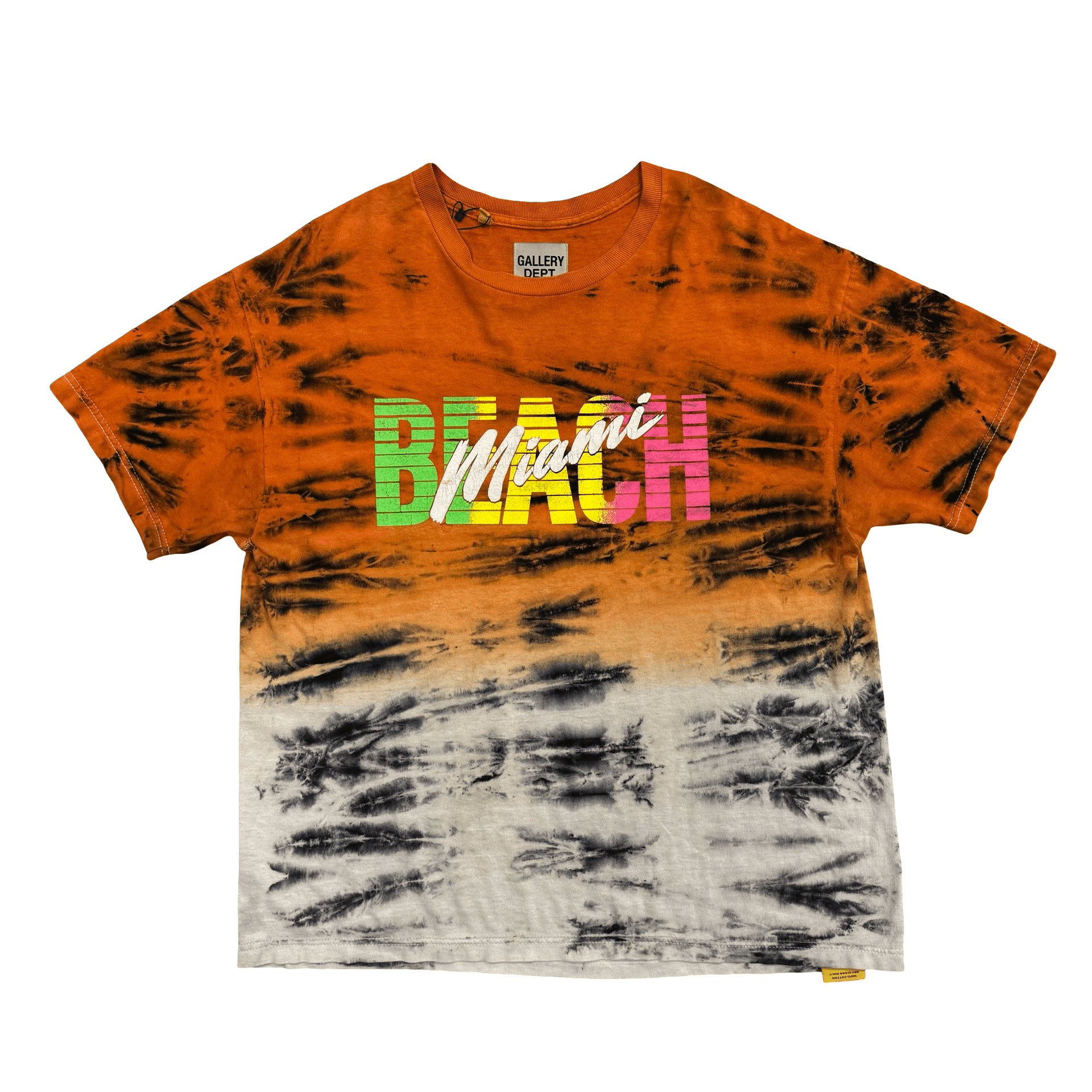 Gallery Dept. Miami Beach Tie Dye T-Shirt Orange