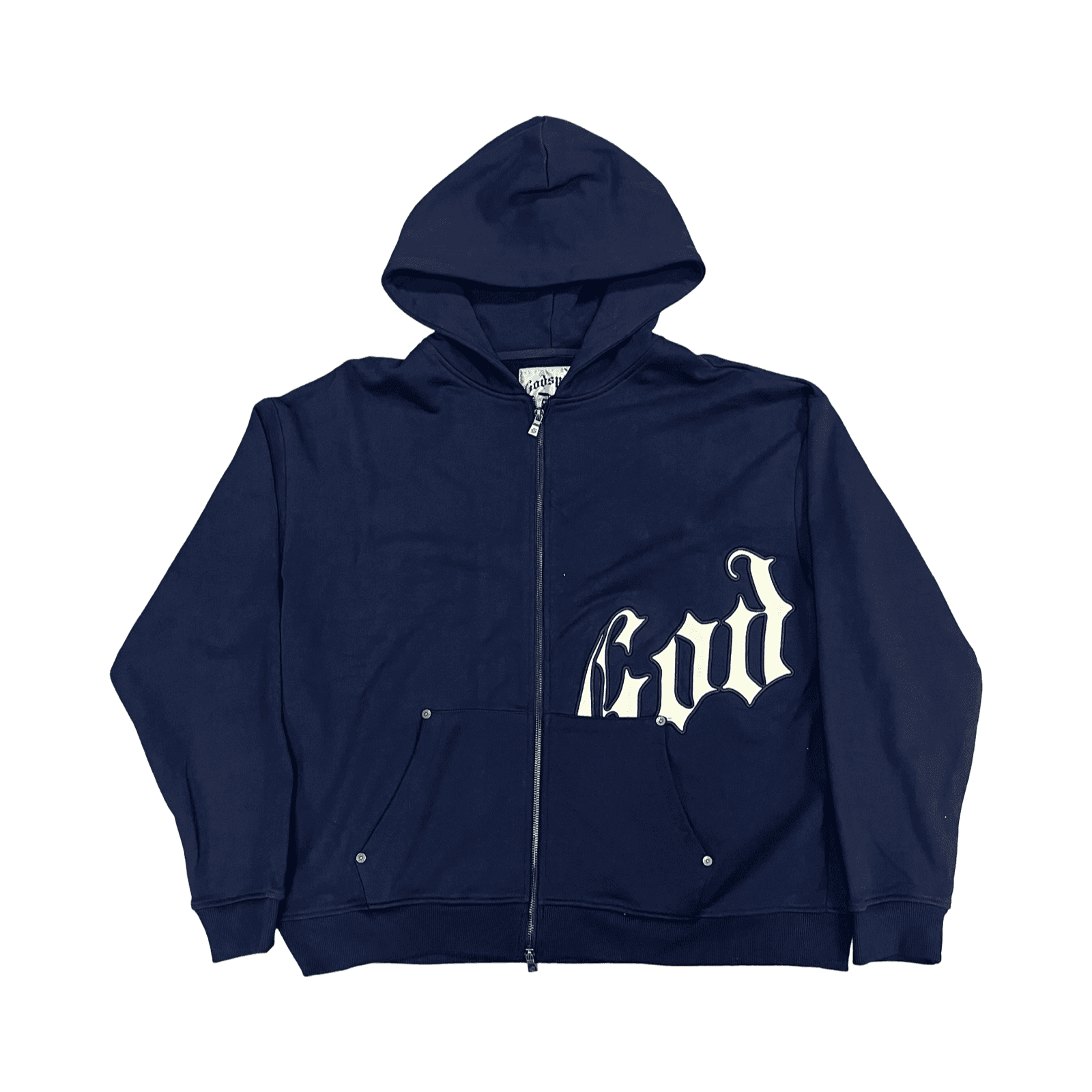 Godspeed OG Logo V2 Zip up Hoodie Navy/Cream — photo 1 of 2