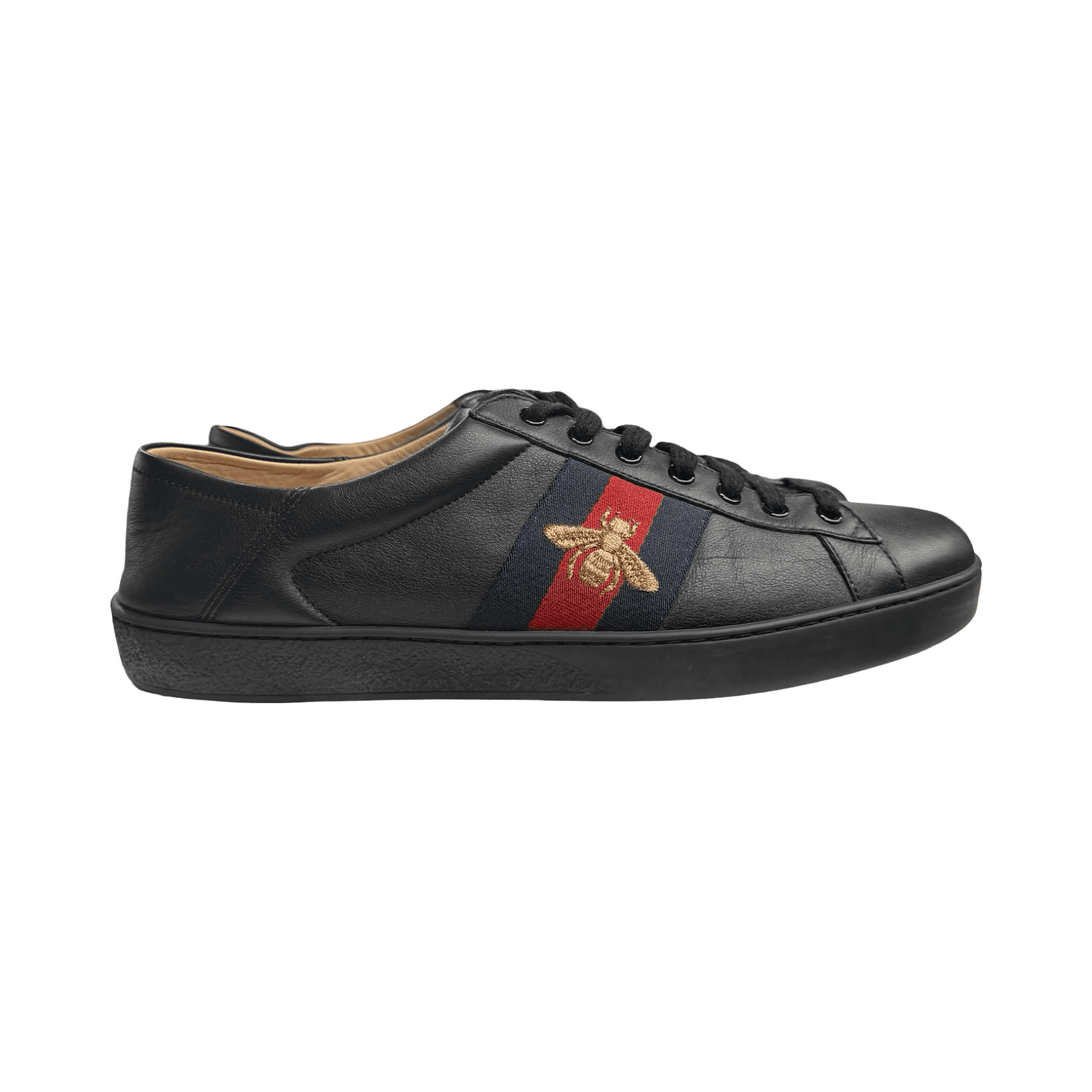 Gucci Ace Embroided Bee Leather Black — photo 1 of 7