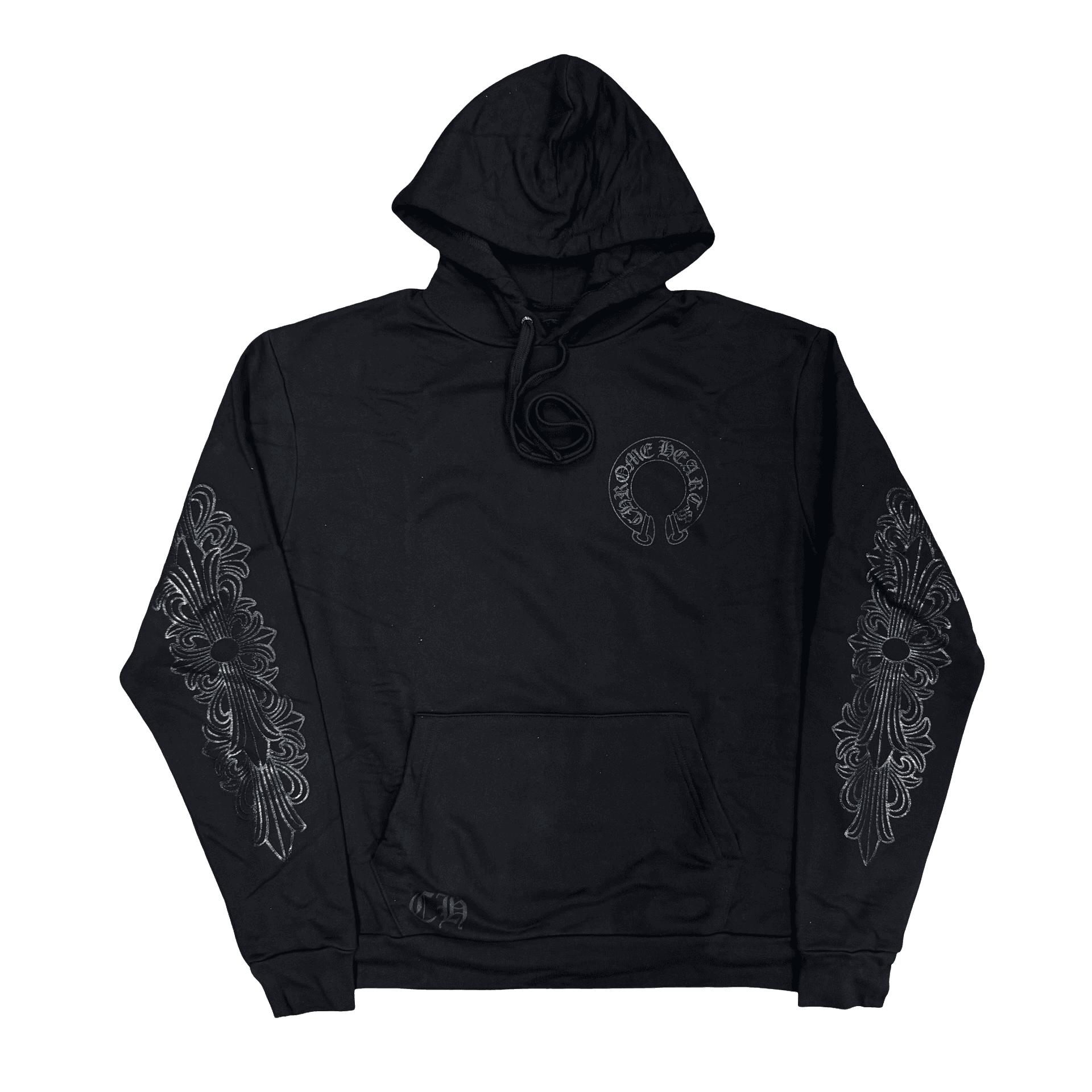 Chrome Hearts Horseshoe Floral Pullover Hoodie Black — photo 1 of 2