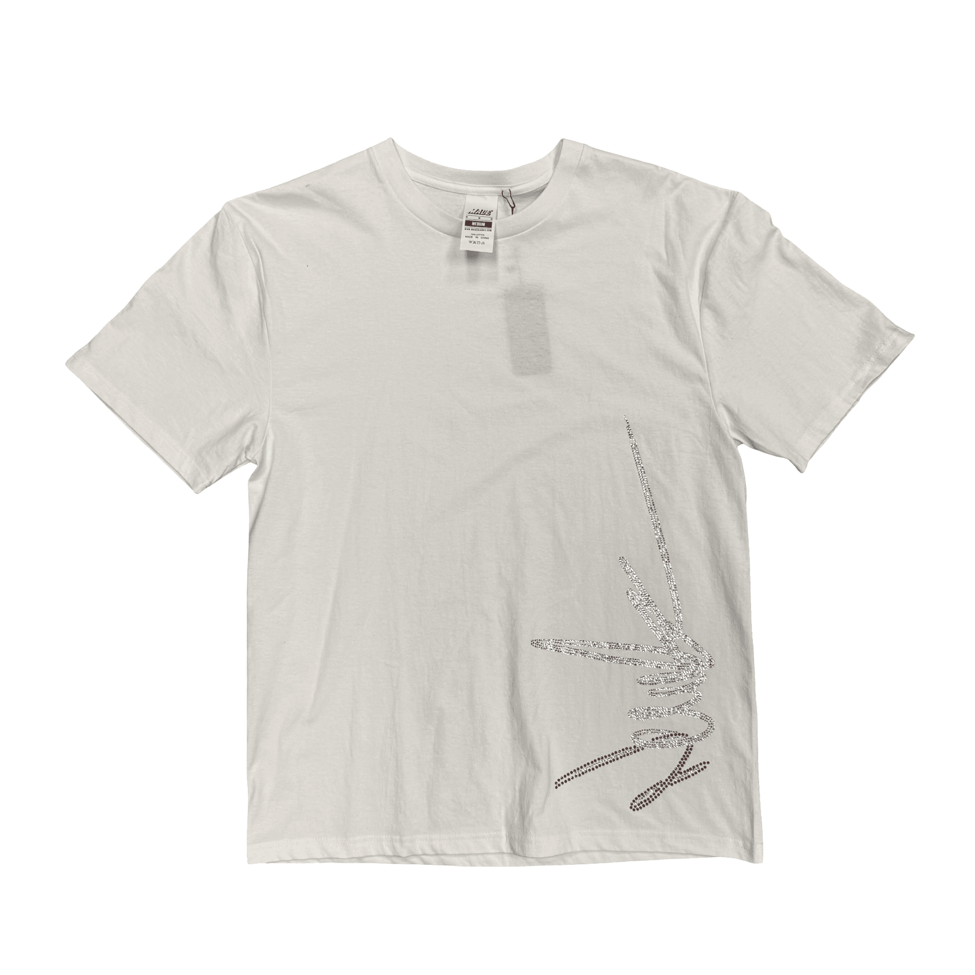 New Yrrk White Red Crystal Side Logo T-Shirt White — photo 1 of 2