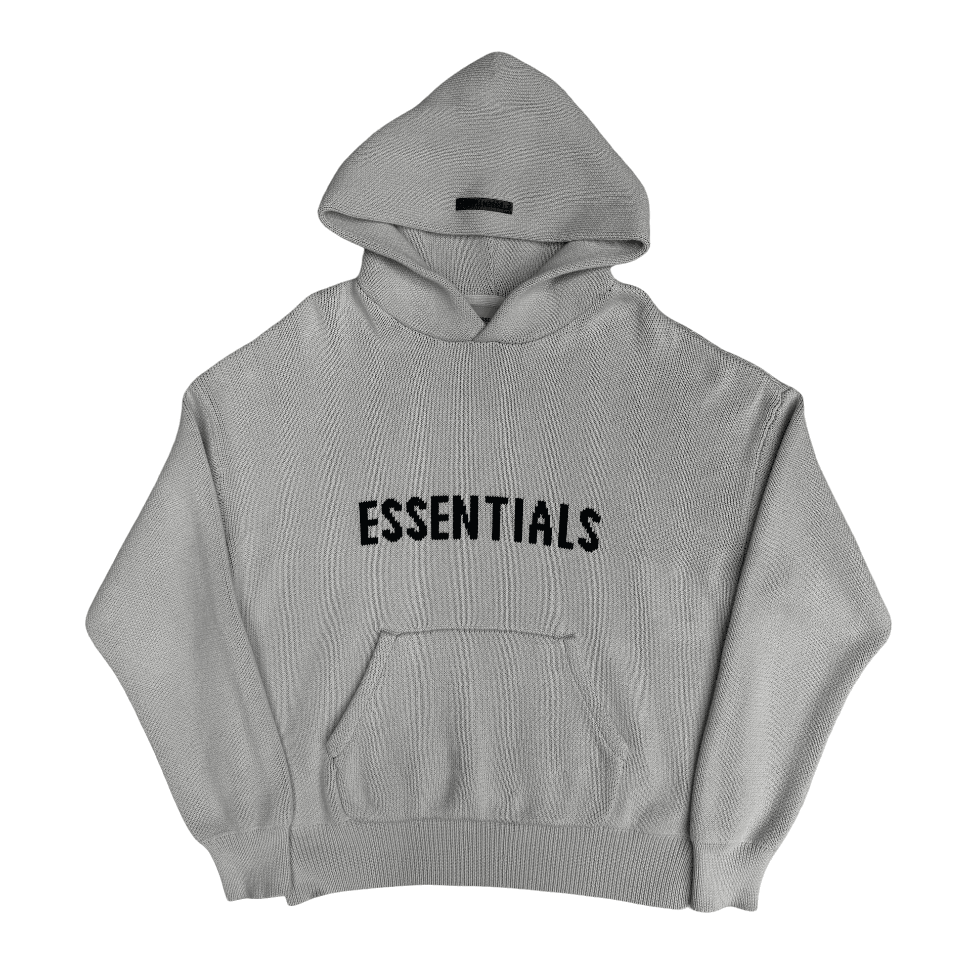 Essentials Knitted Pullover Hoodie Heather Grey — photo 1 of 2