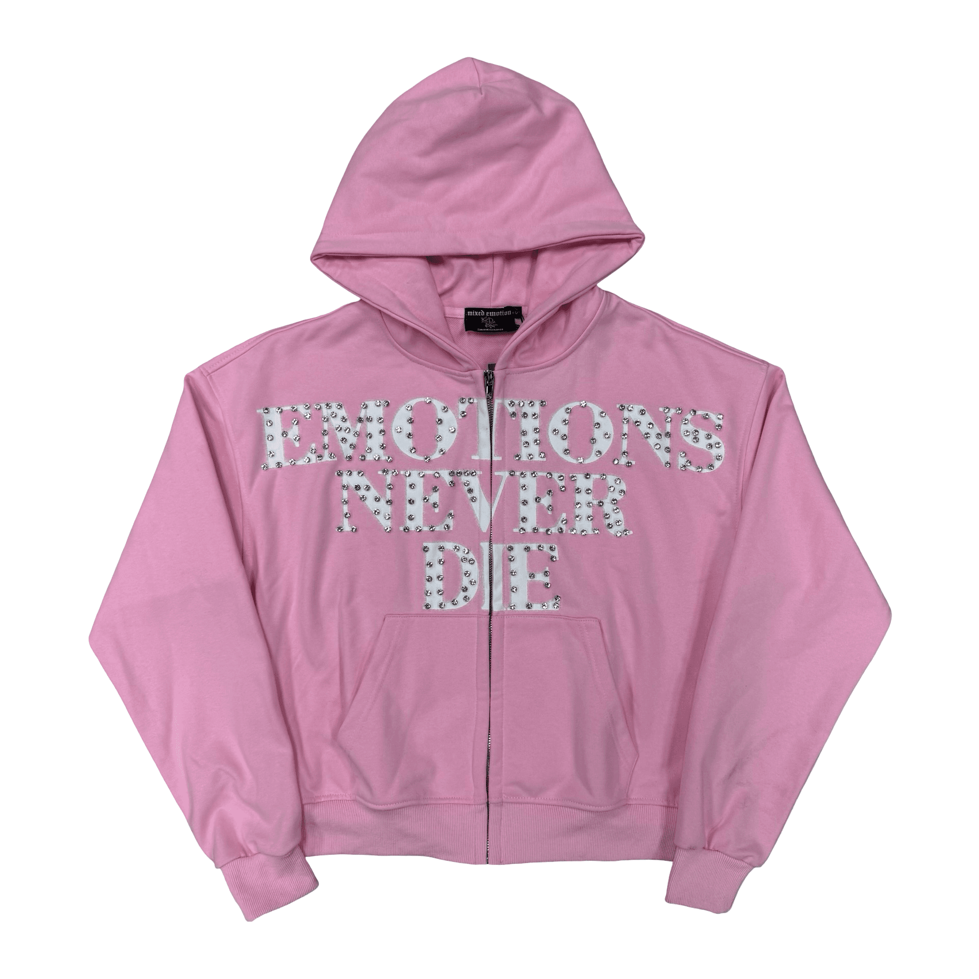 Mixed Emotions End Rhinestone Hoodie Pink — photo 1 of 2