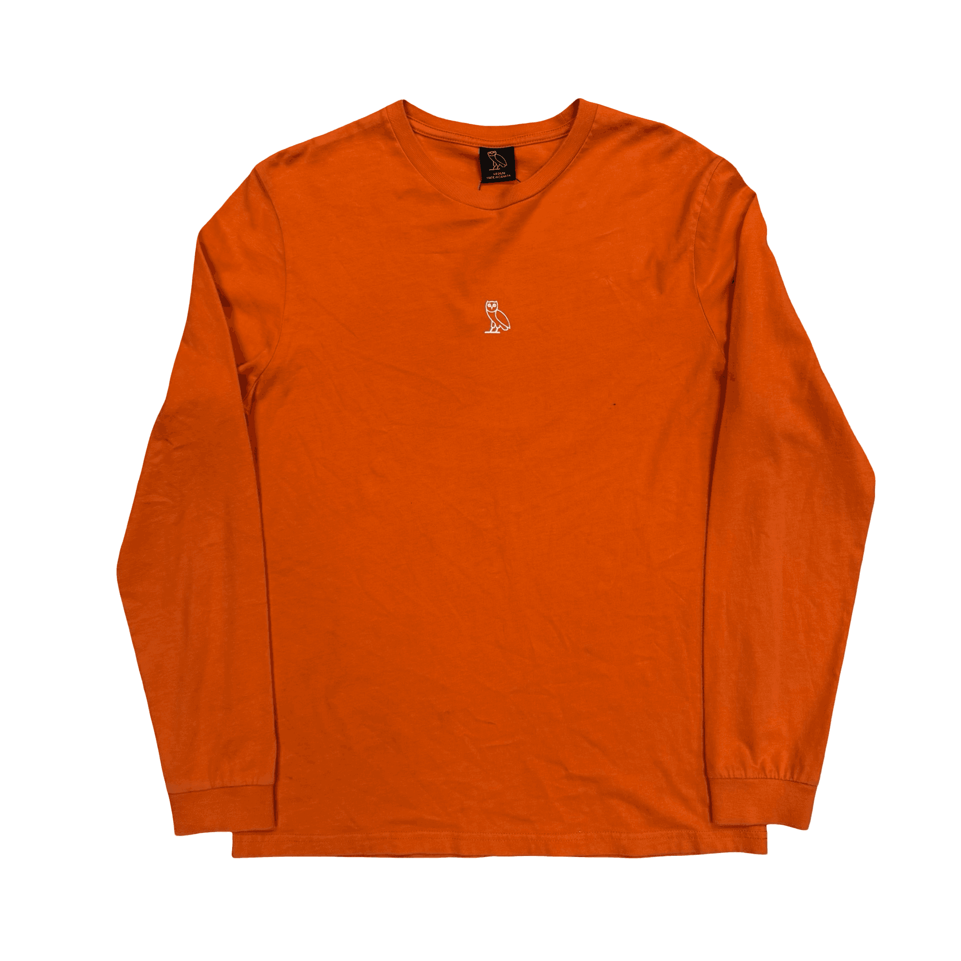 OVO Logo Print L/S T-Shirt Orange
