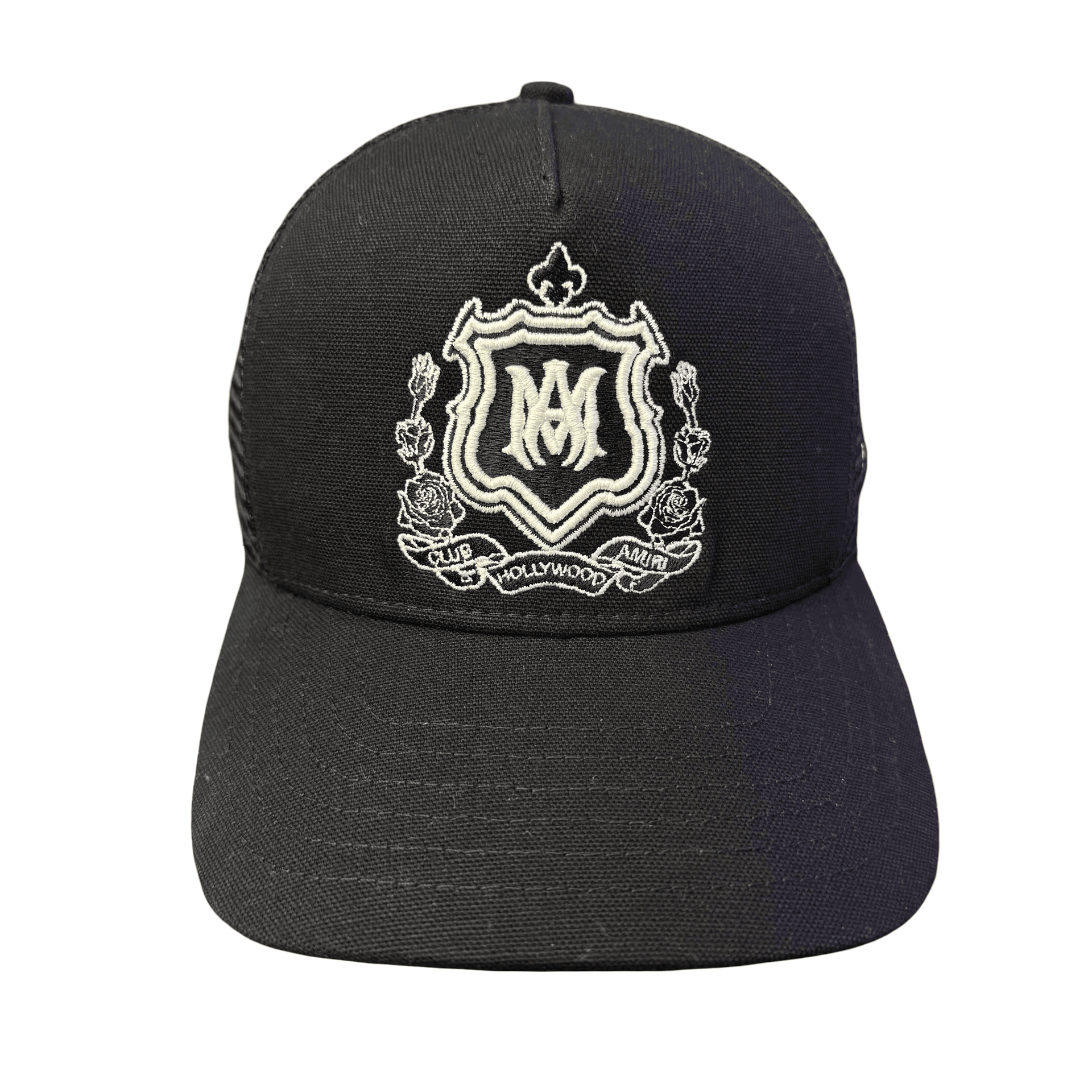 Amiri MA Crest Trucker Hat Black