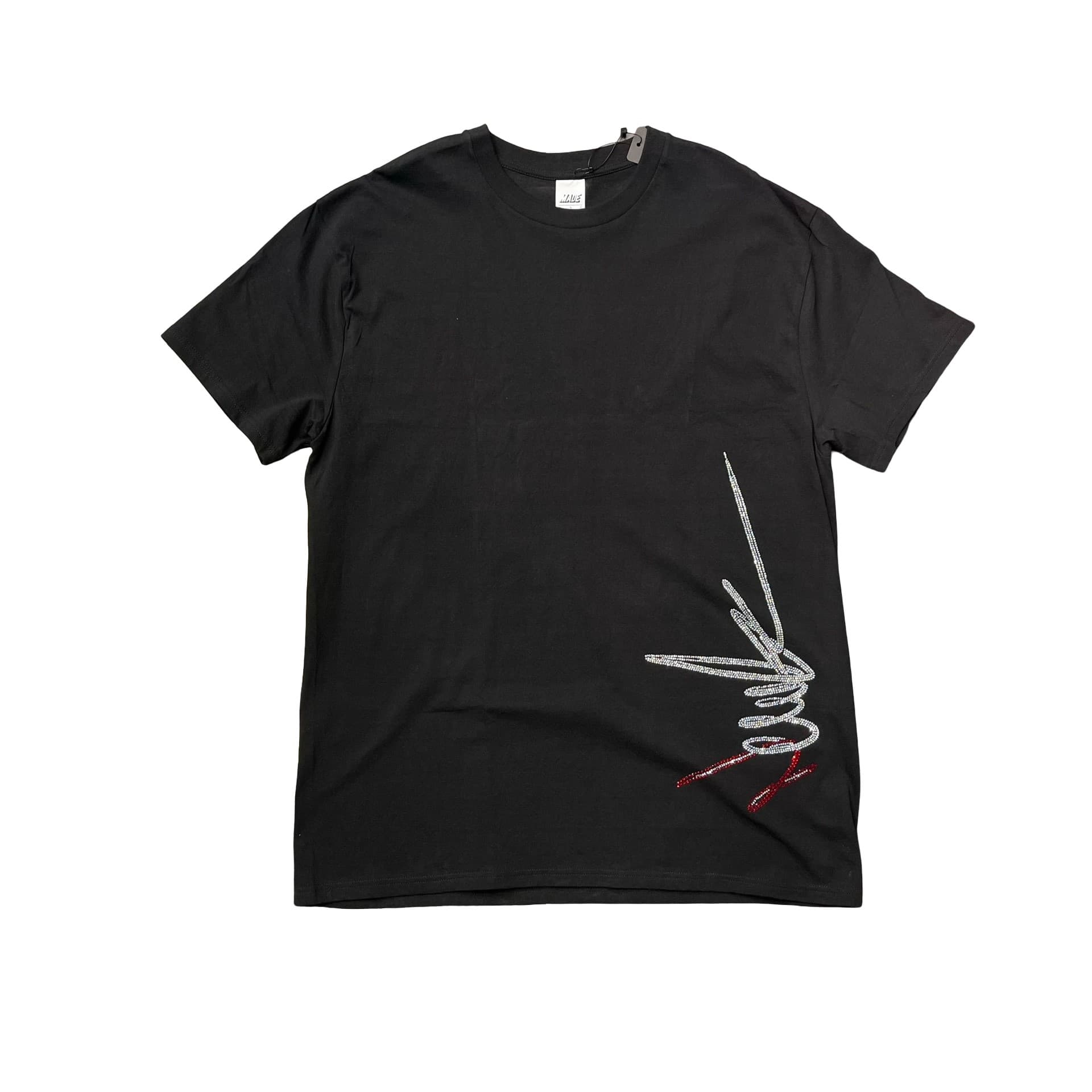 New Yrrk Black T-shirt Side Logo Red White Crystal — photo 1 of 2