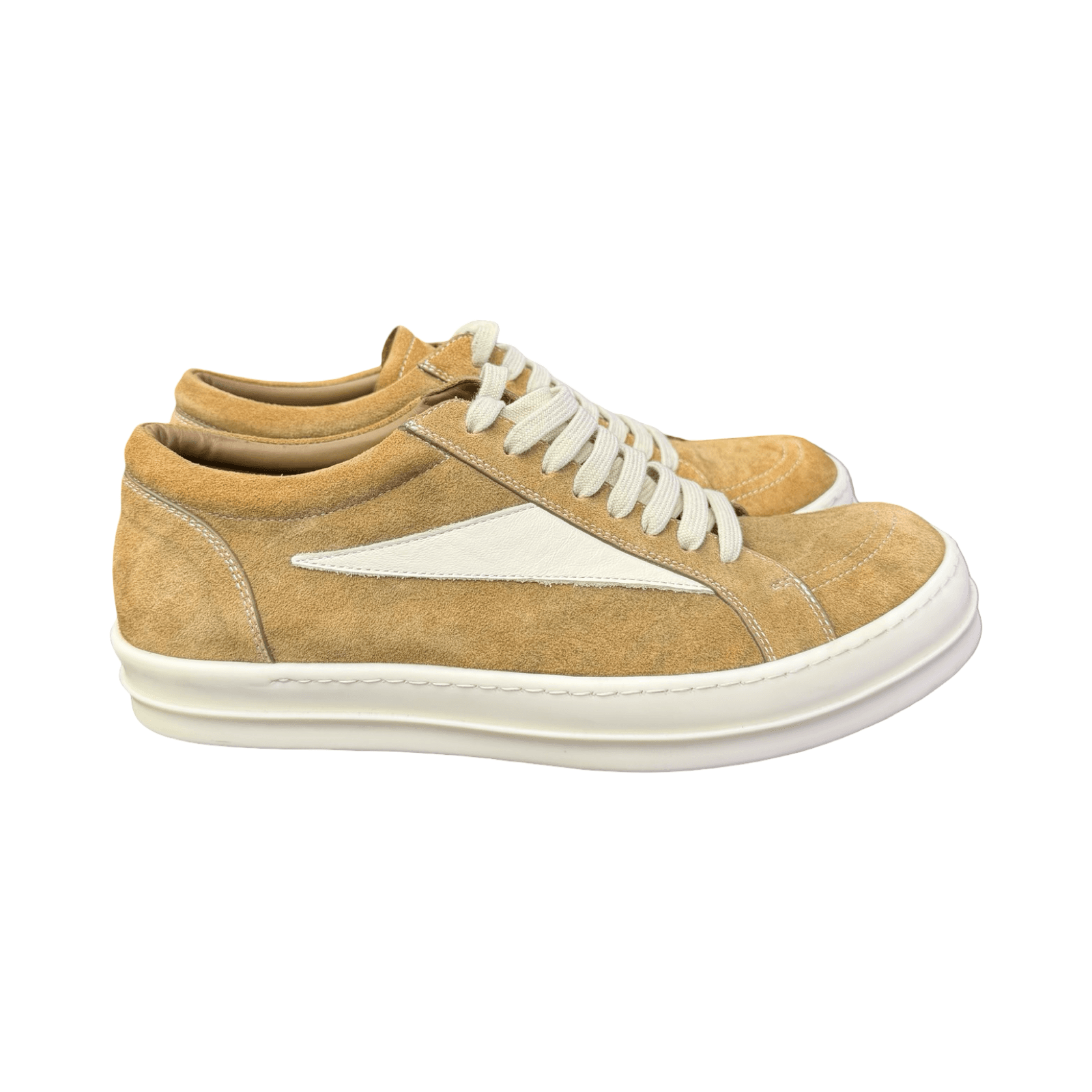 Ricks Owens Vintage Leather Low Top Sneakers Sumi Brown