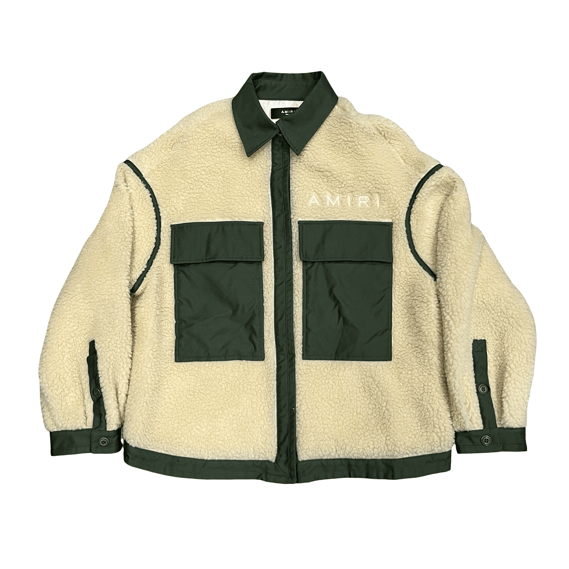 Amiri Workwear Sherpa Jacket Cream Green — photo 1 of 2