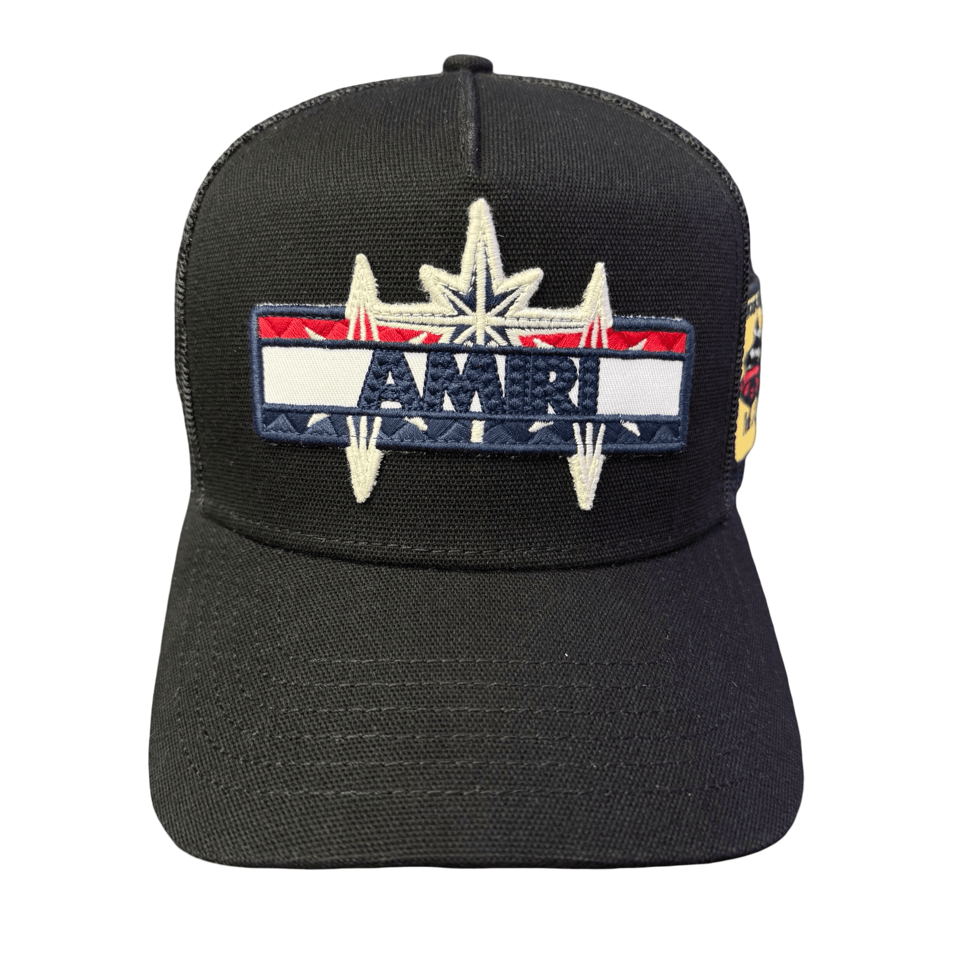 Amiri Station Patch Trucker Hat Black