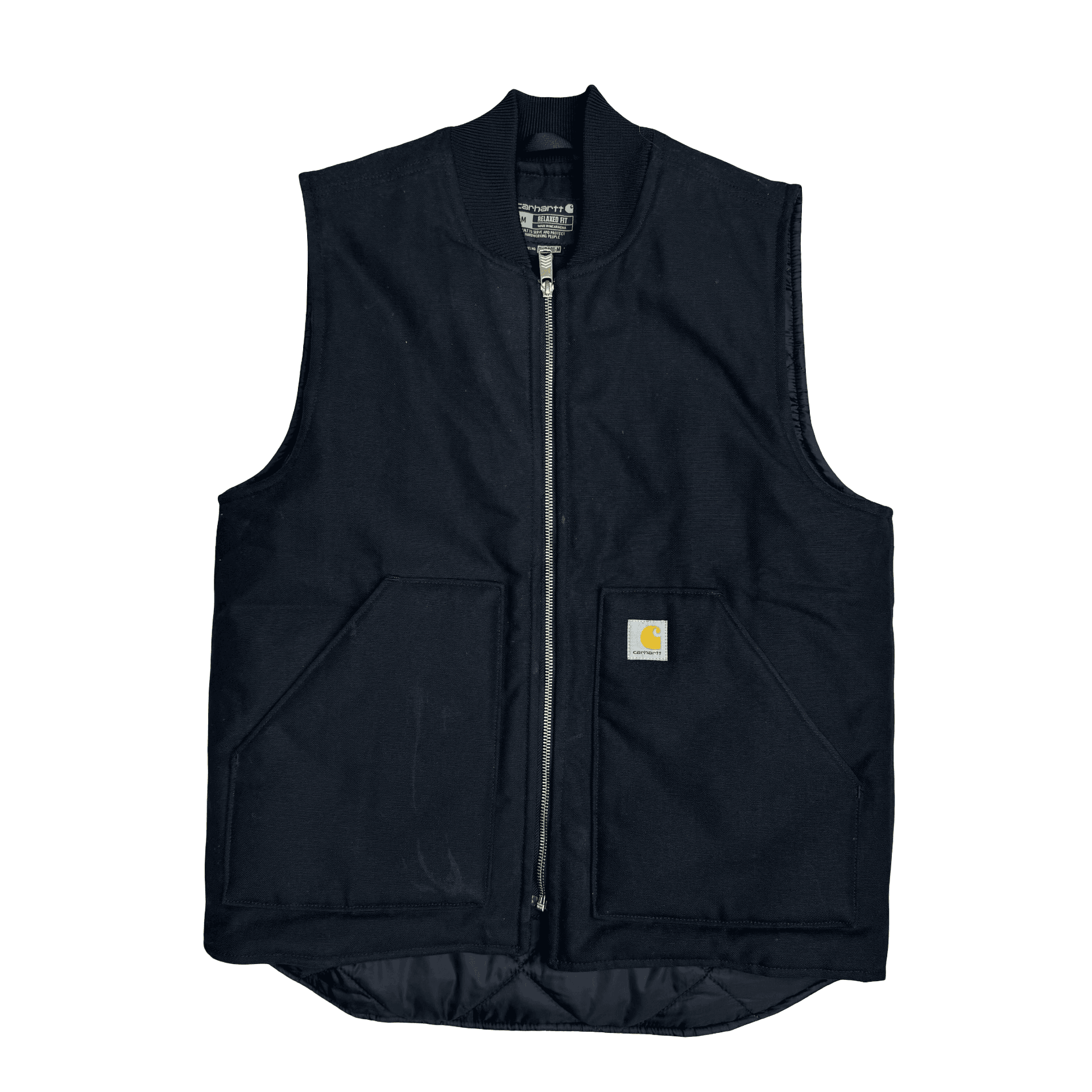 Carhartt Firm Duck Insulated Rib Collar Vest Black — photo 1 of 2