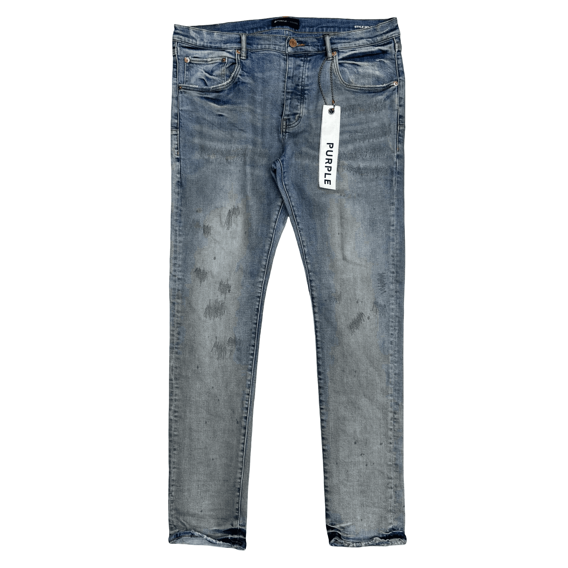 Purple Brand P001 Indigo Oil Repair Jeans Blue — photo 1 of 2