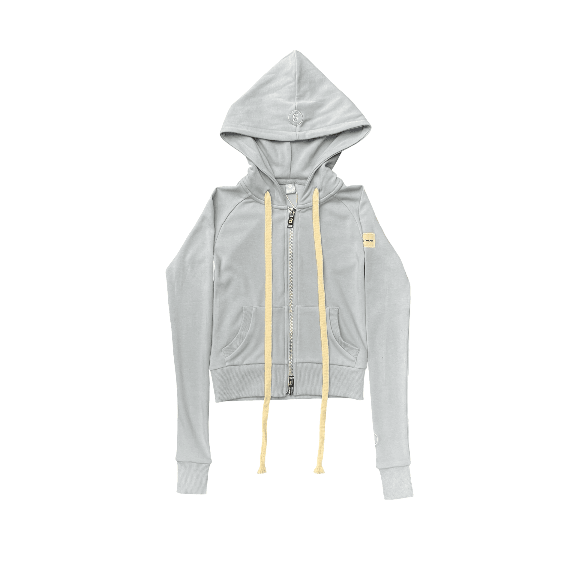 Body By Raven Knitwear Zip Up Hoodle Powder Blue